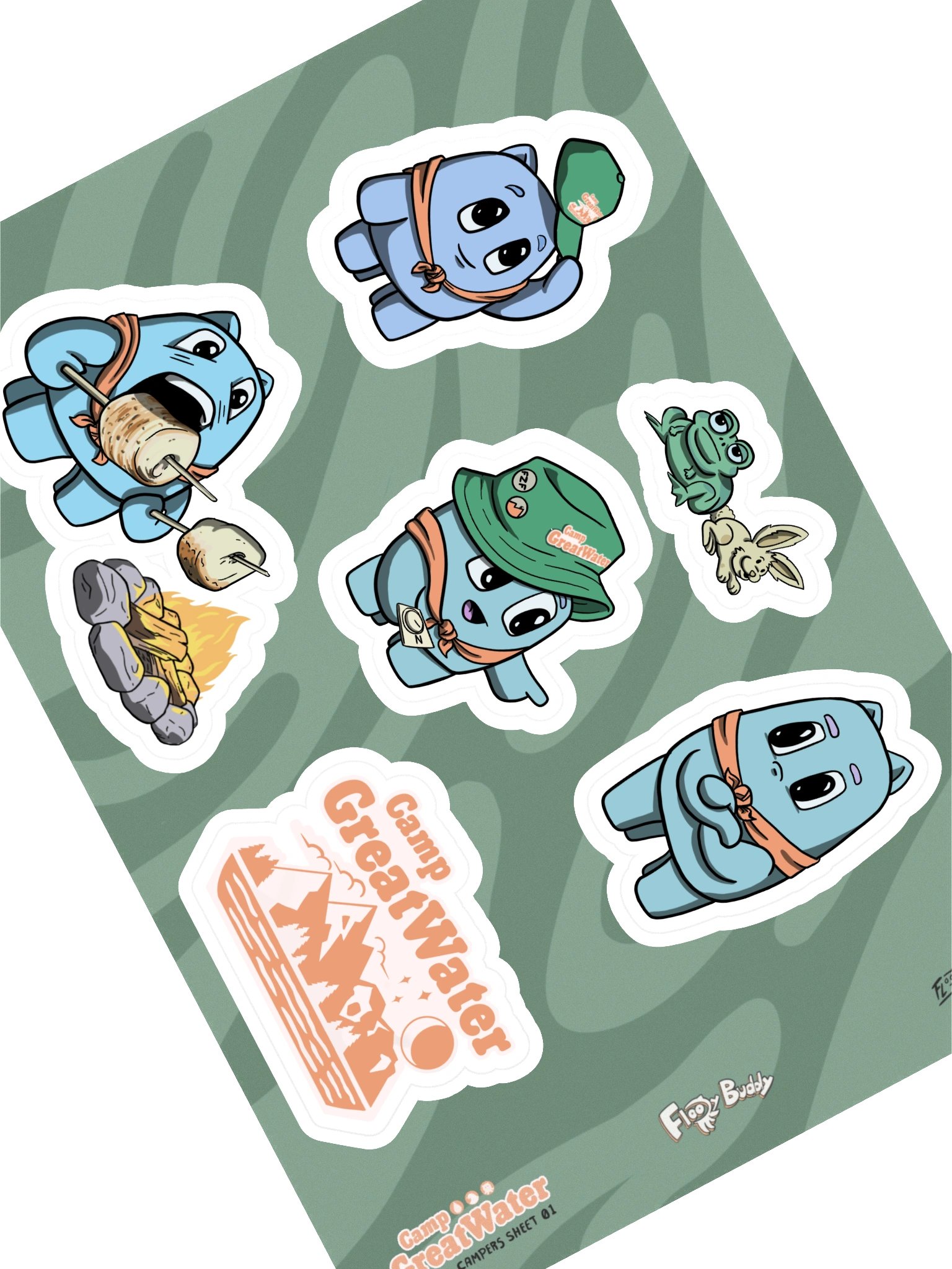Camp GreatWater Sticker Sheet 1 - Campers product image (1)