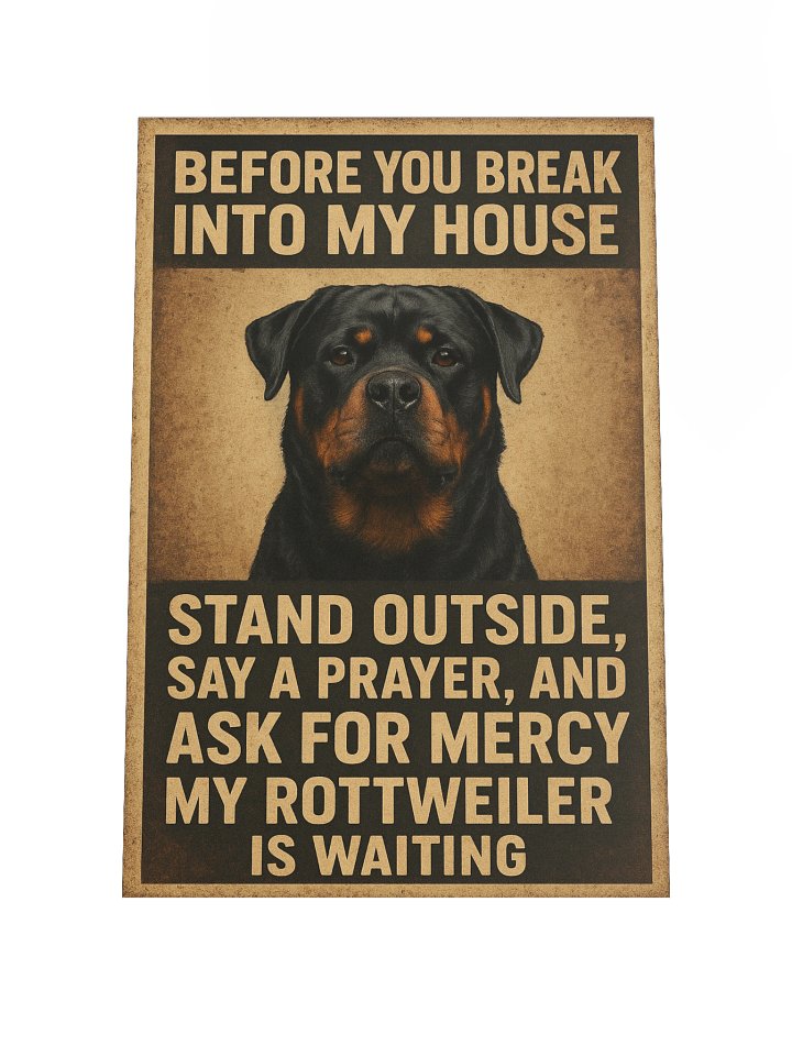 Rottweiler Warning Poster product image (3)