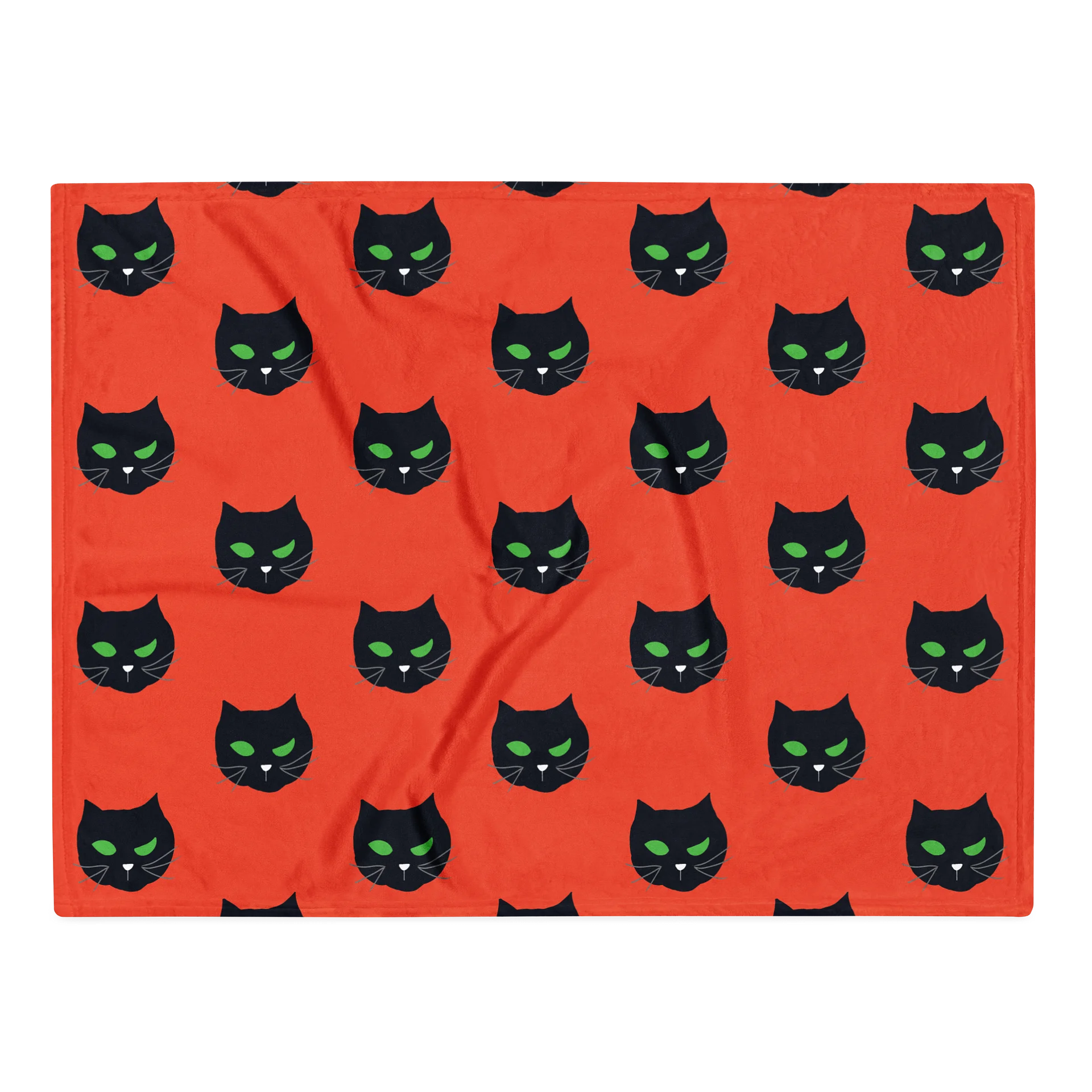 Spooky Cat Eyes Throw Blanket product image (2)