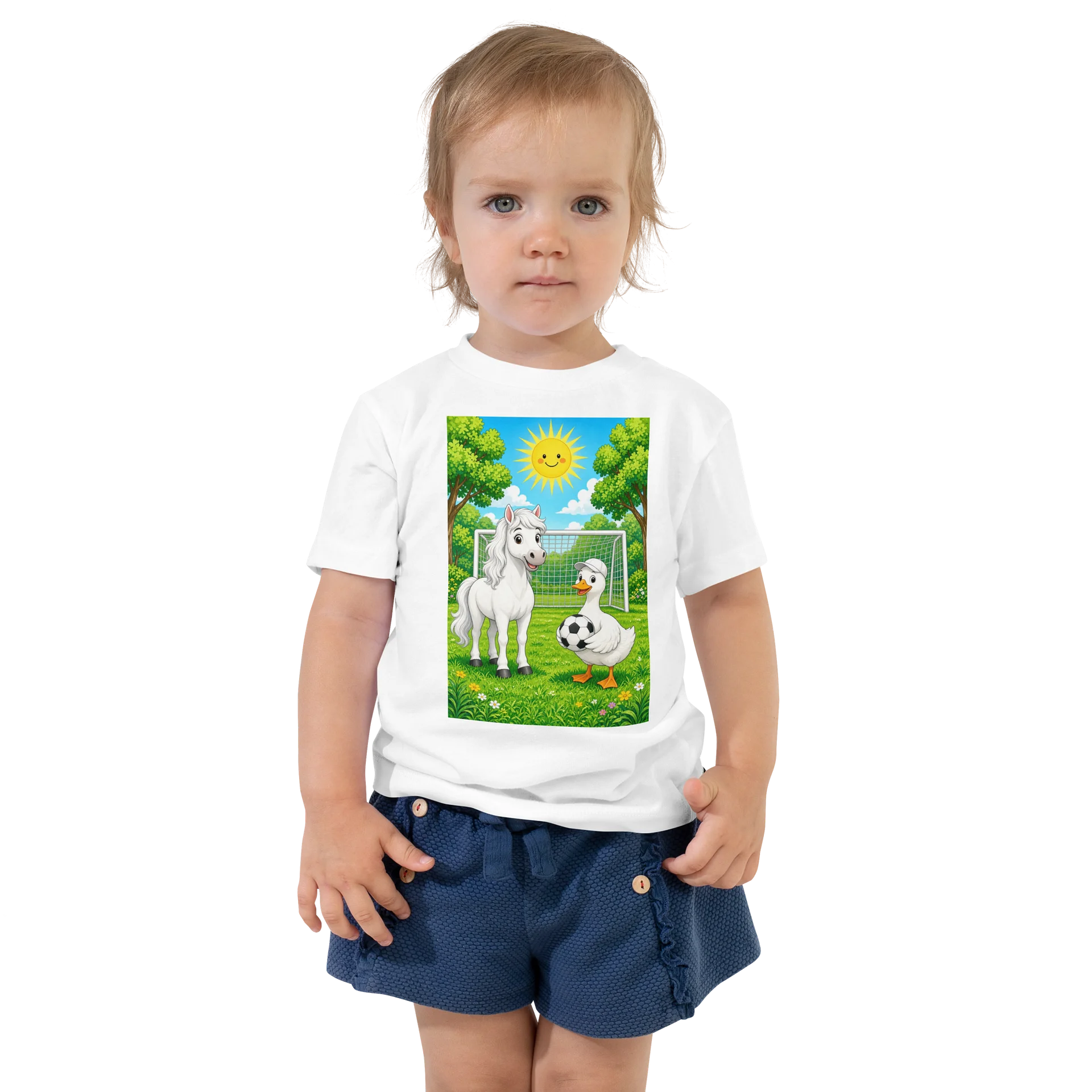 Horse & Duck Soccer Fun Toddler Tee product image (1)