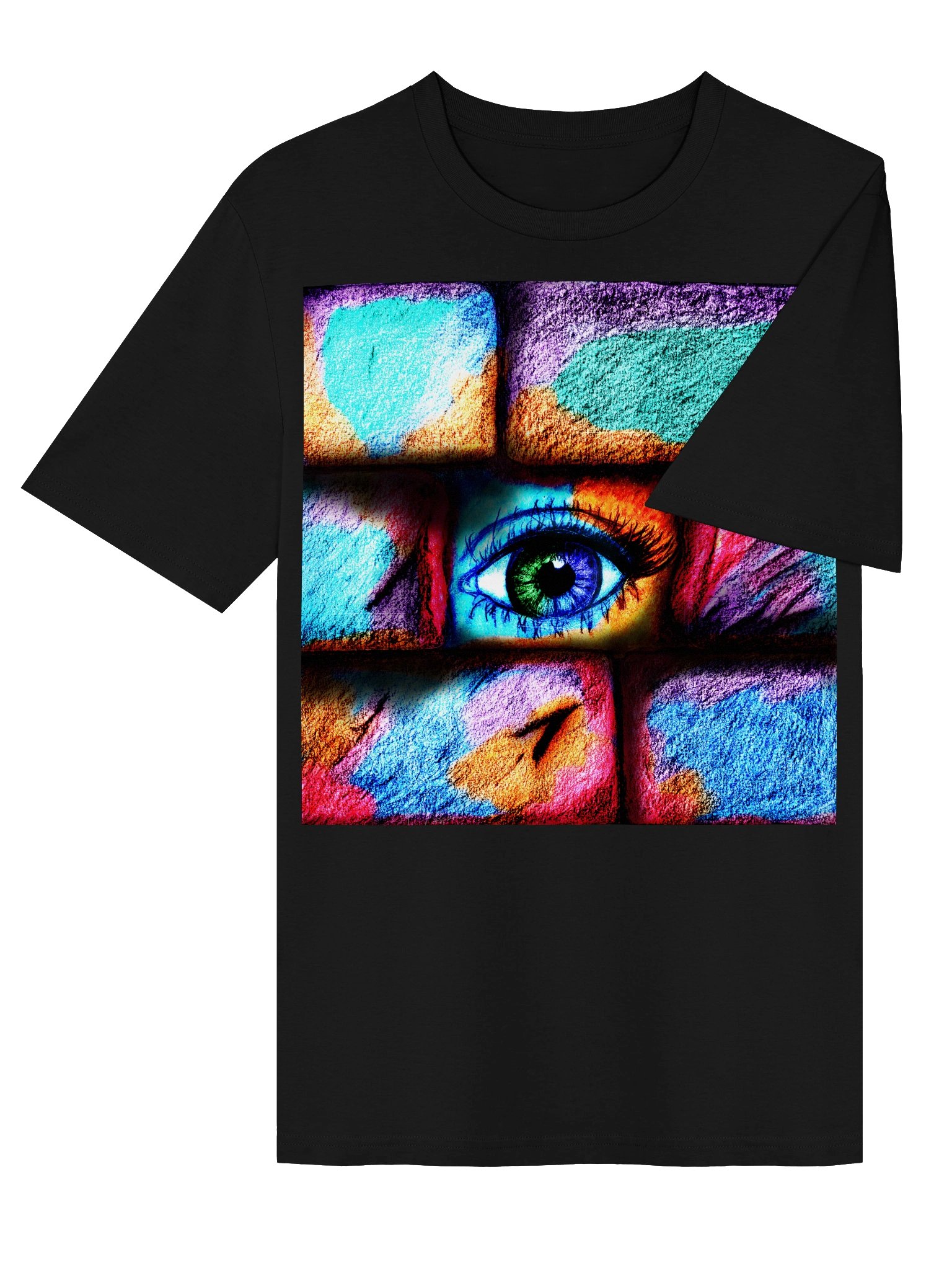 "Eye behind wall" T-Shirt. Unisex Stanley/Stella Organic Ribbed Neck T-Shirt product image (3)