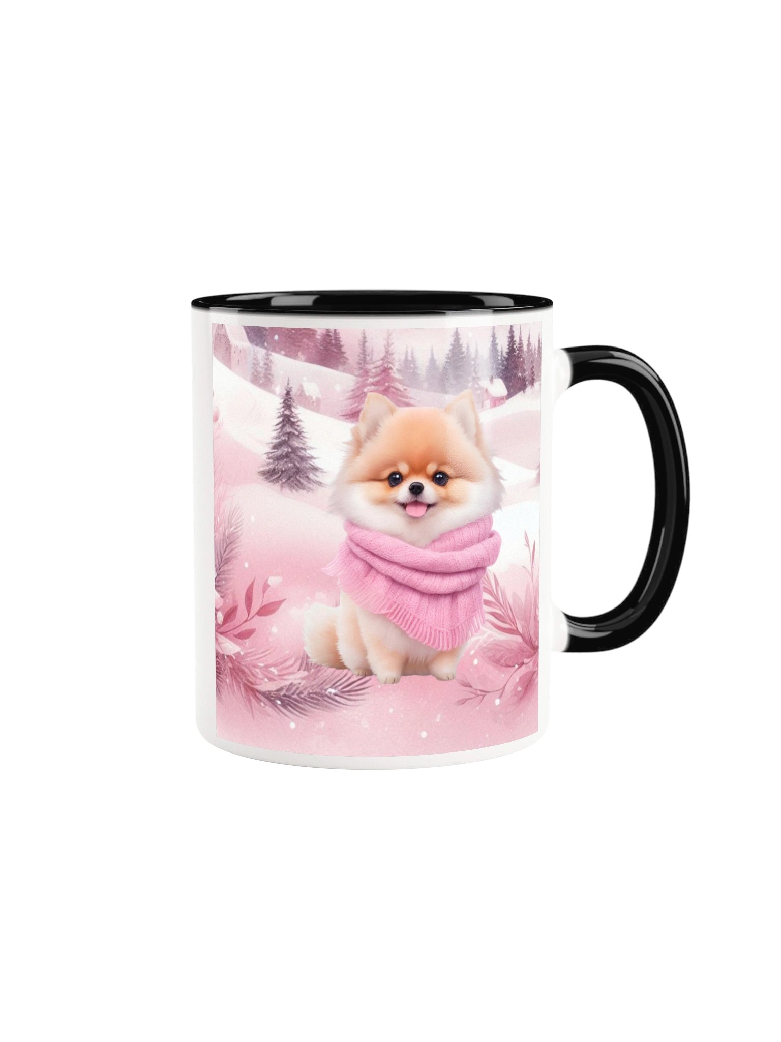 Pink Winter Pomeranian Mug product image (1)