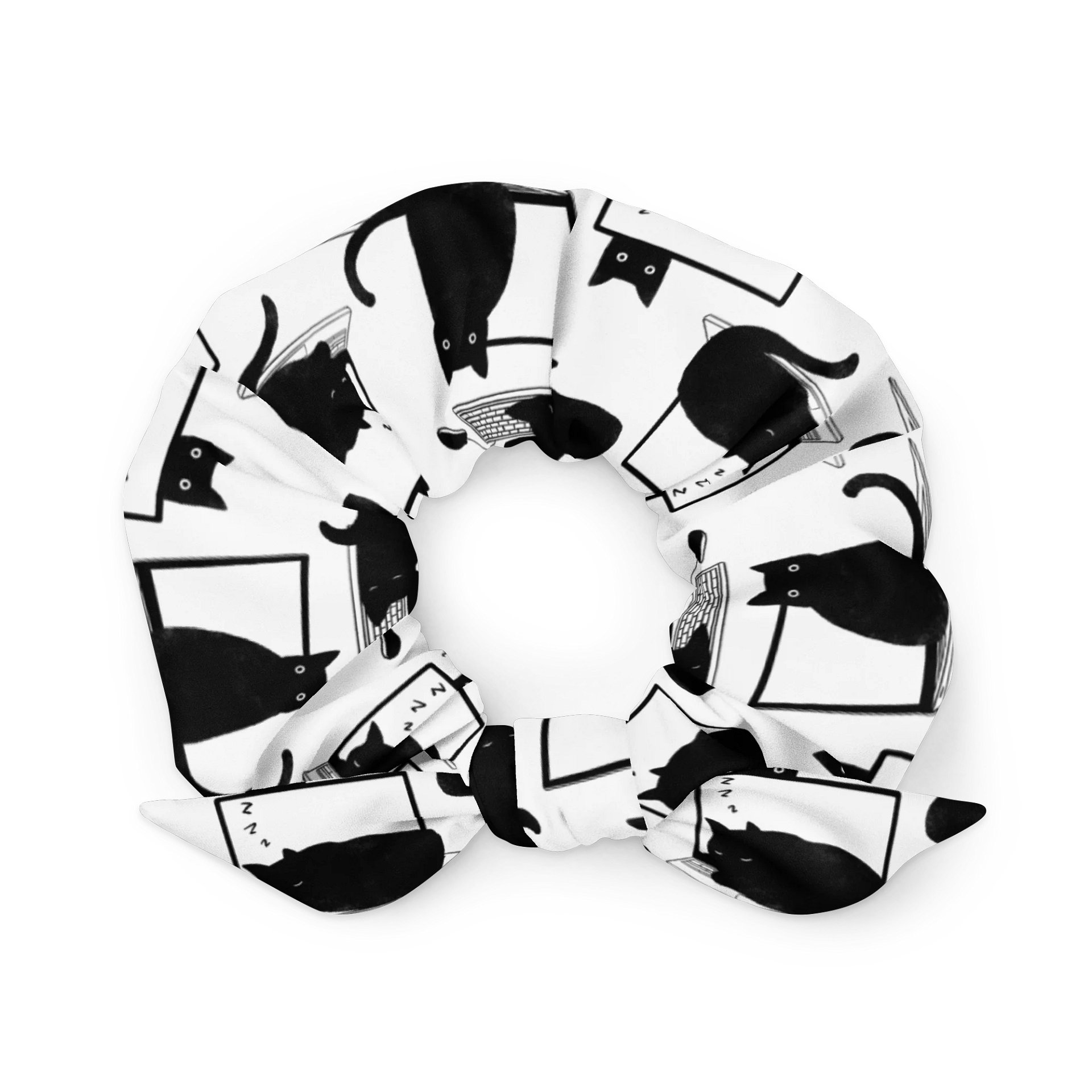 Cats Sleeping on Laptops Scrunchie product image (1)