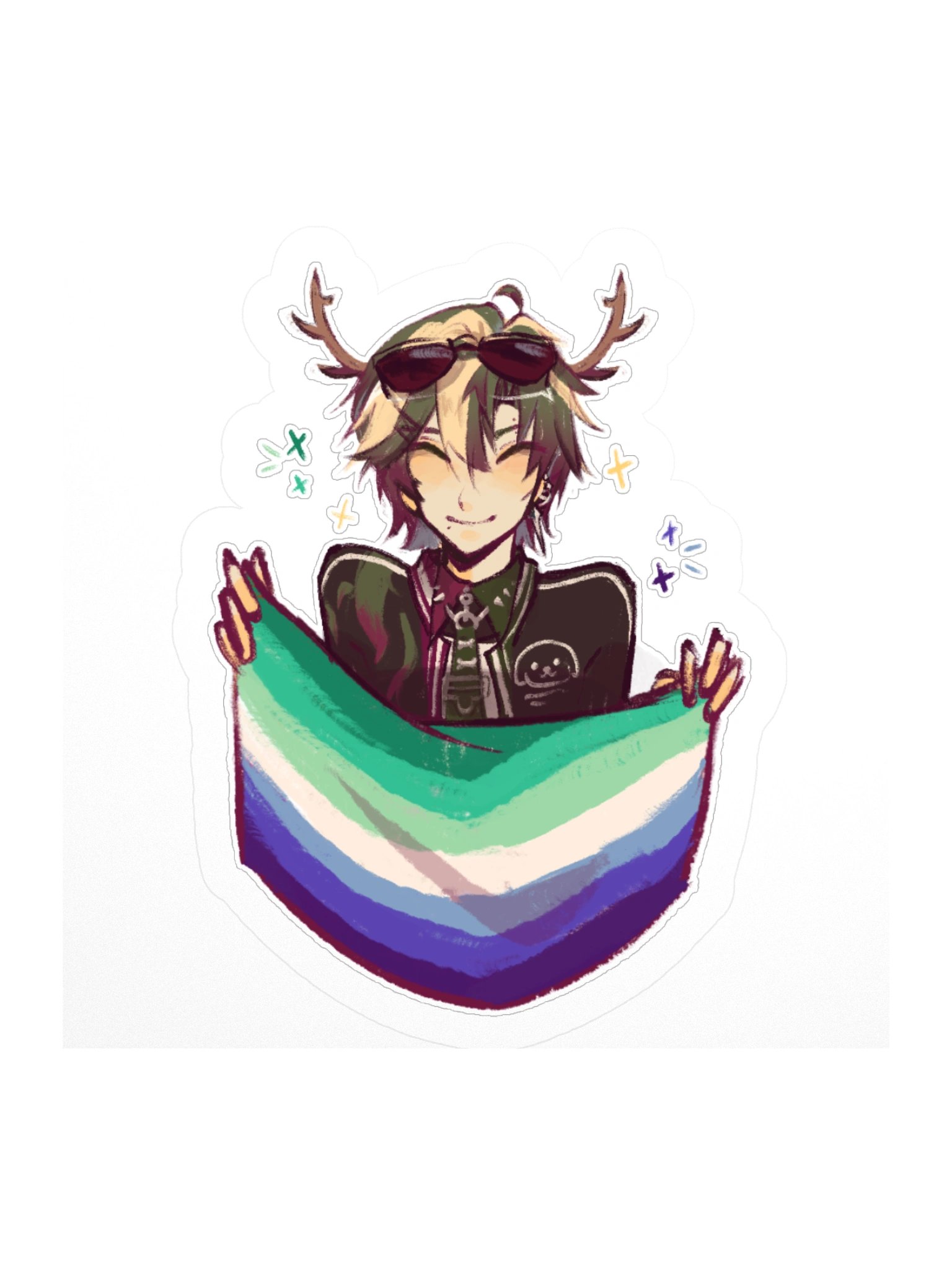 Leafy Monstera MLM Flag Pride Sticker product image (1)
