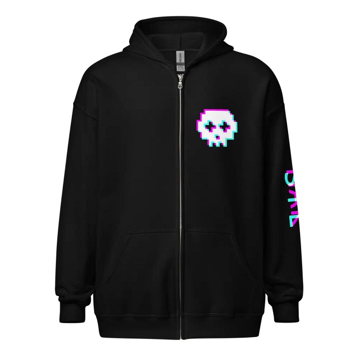 HakSTL Retro Skull Full-Zip Hoodie (Gildan) product image (1)