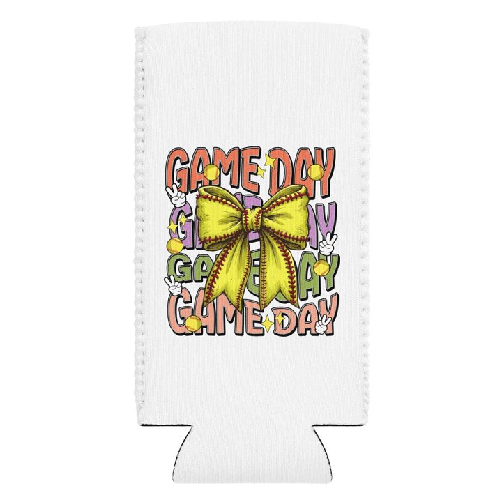 Game Day Bow Softball Sparkling Can Cooler product image (1)