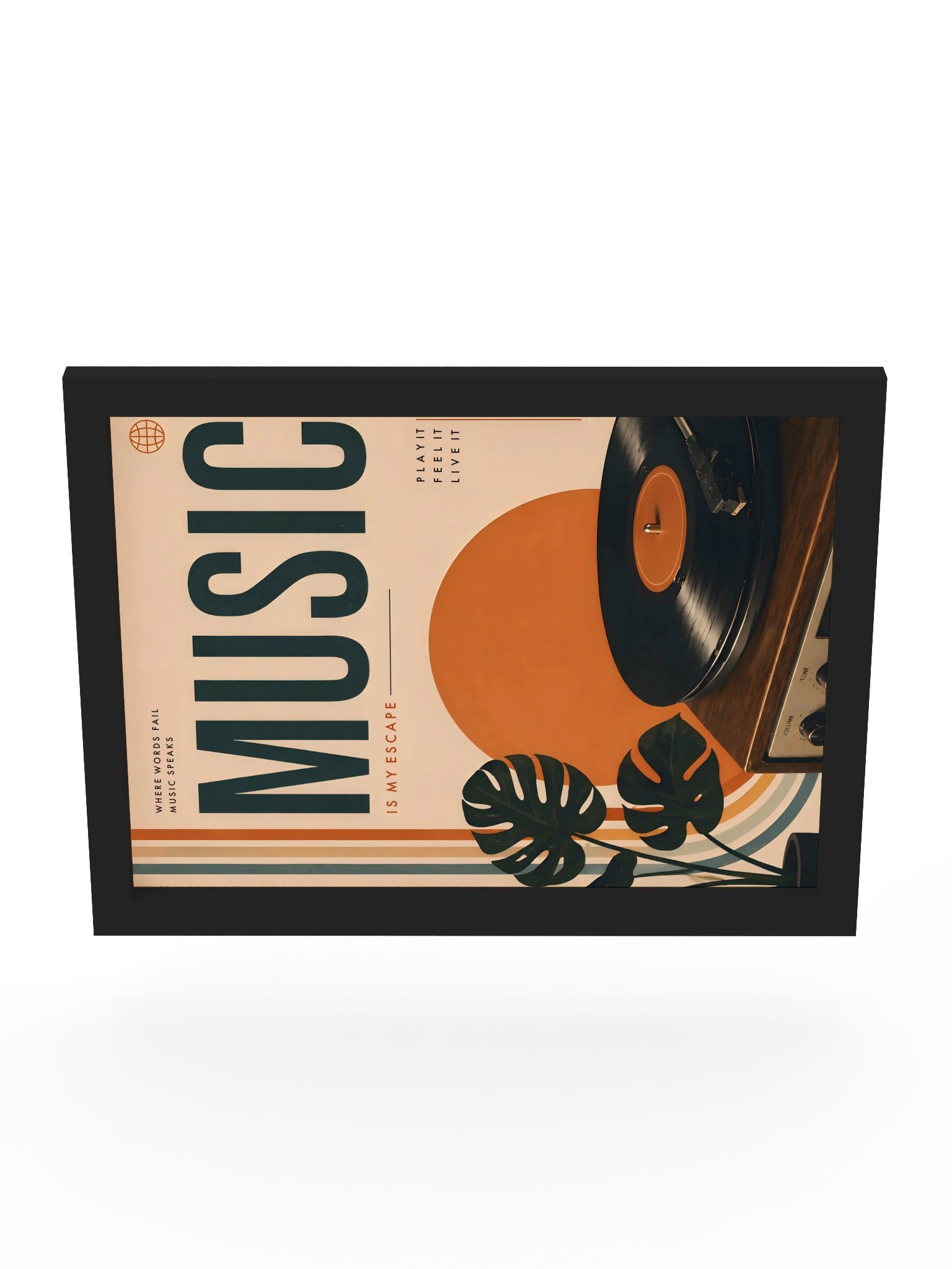 Music Speaks — Retro Framed Poster product image (10)