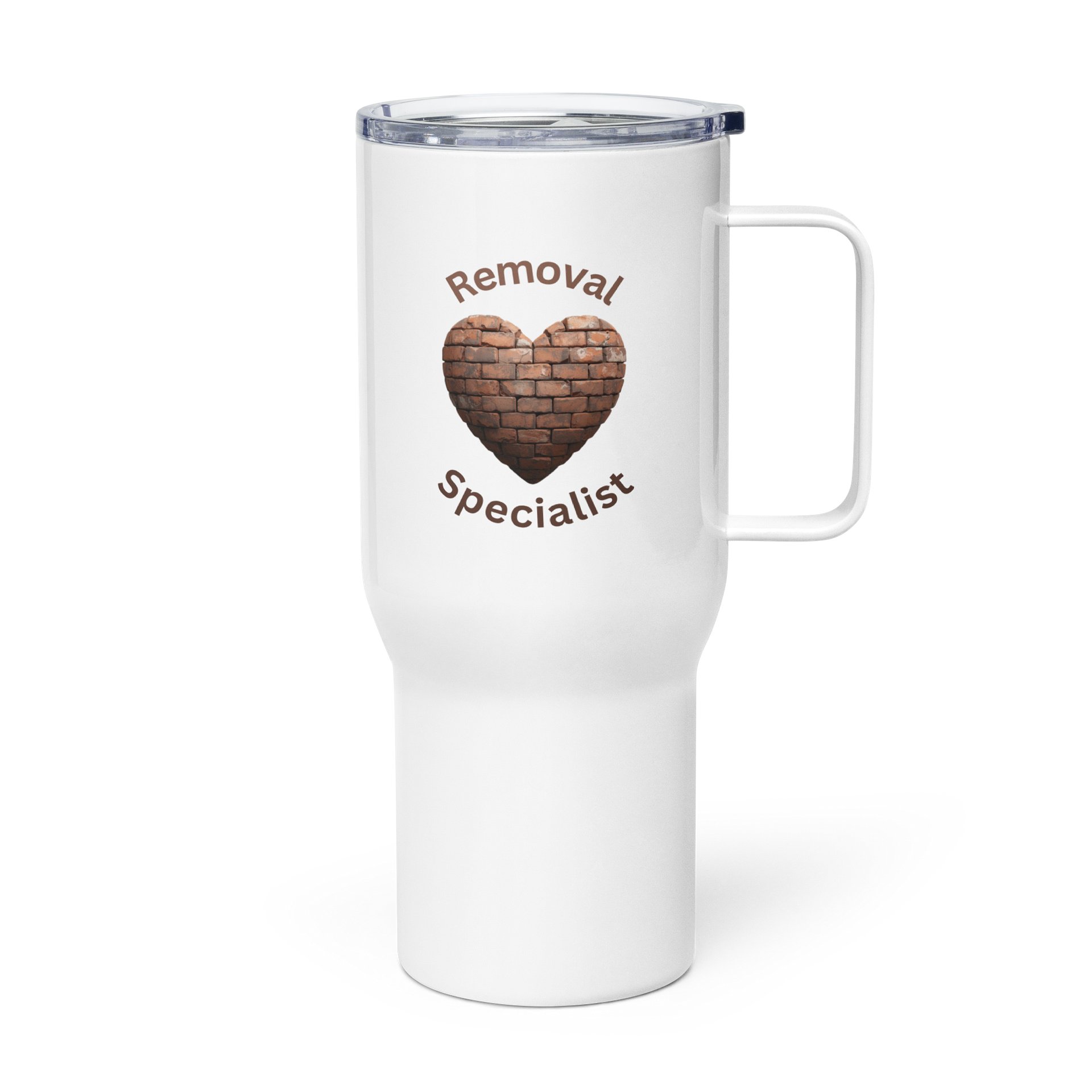 Heart Wall Removal Specialist 25 oz or 40oz Tumbler-Original Brick Red and Brown product image (1)