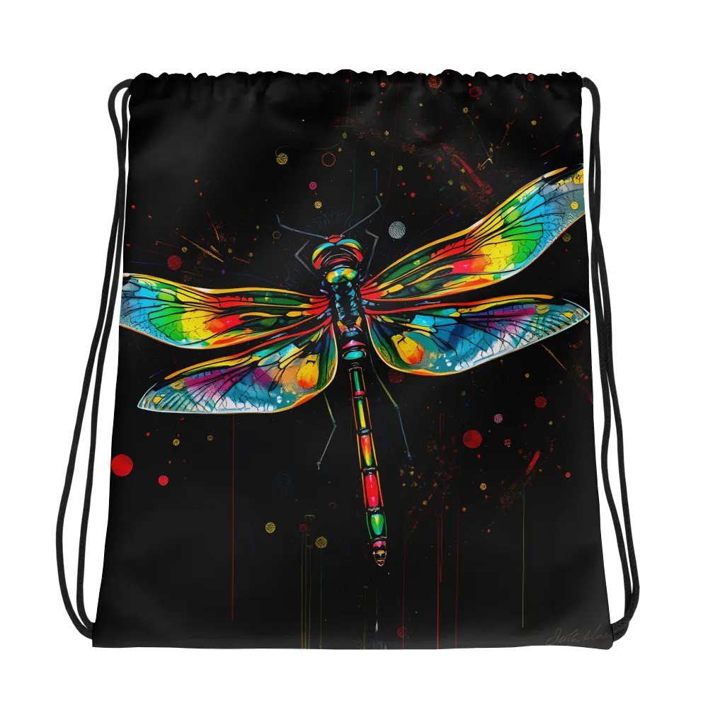 Vibrant Dragonfly All-Over Drawstring Bag product image (1)