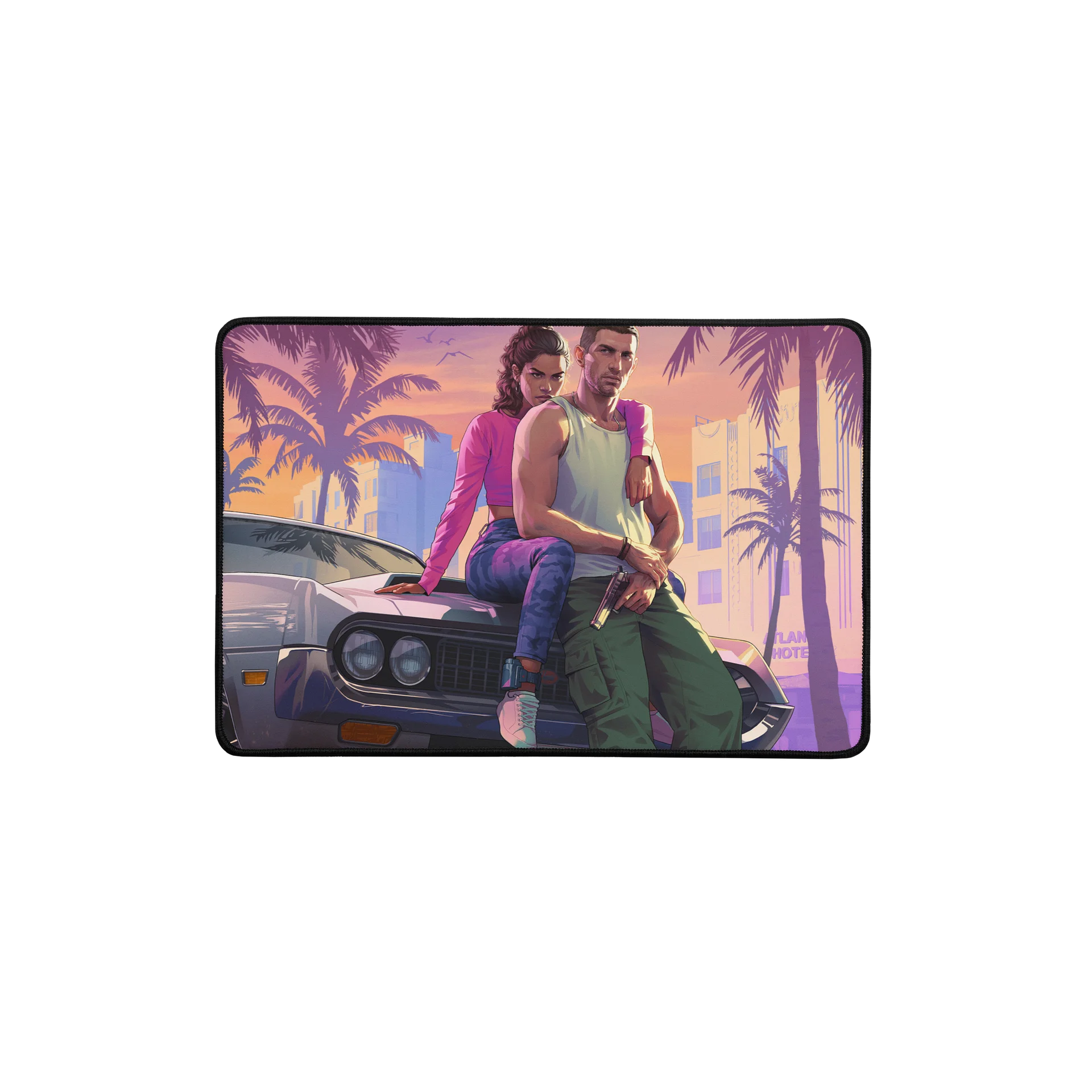 GTA 6 Jason & Lucia Desk Mat – Gaming Desk Pad | Grand Theft Auto VI Fan Art product image (1)