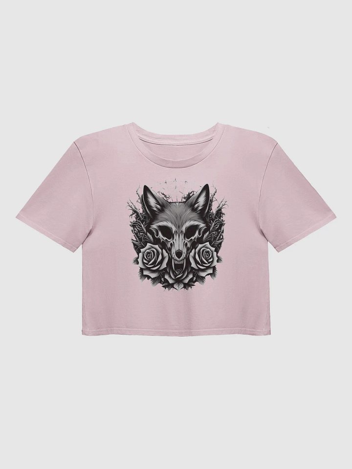 Gothic Fox Skull Crop Top product image (1)