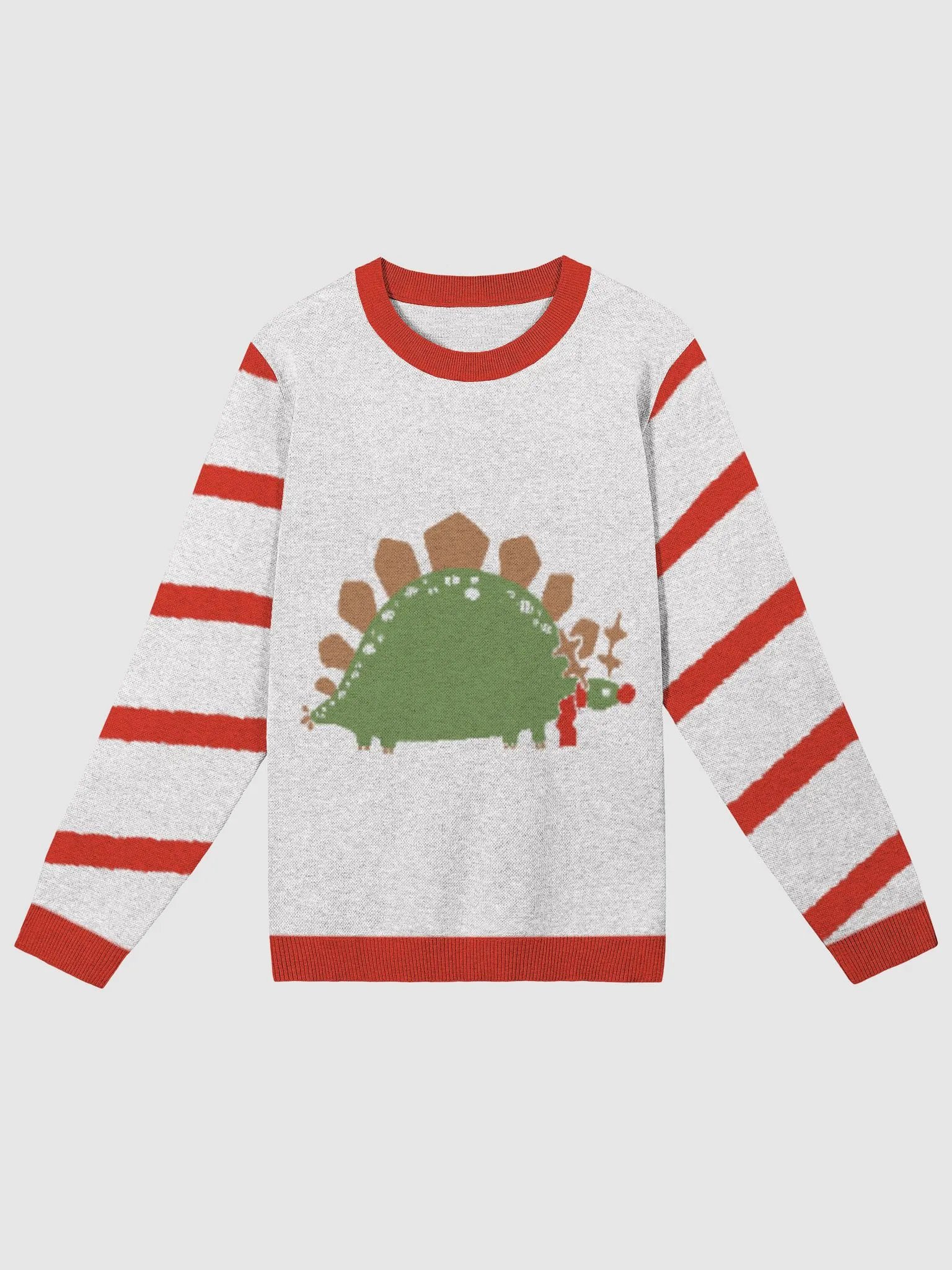 Rudolph The Stegosaurus Candy Cane Knitted Sweater product image (1)