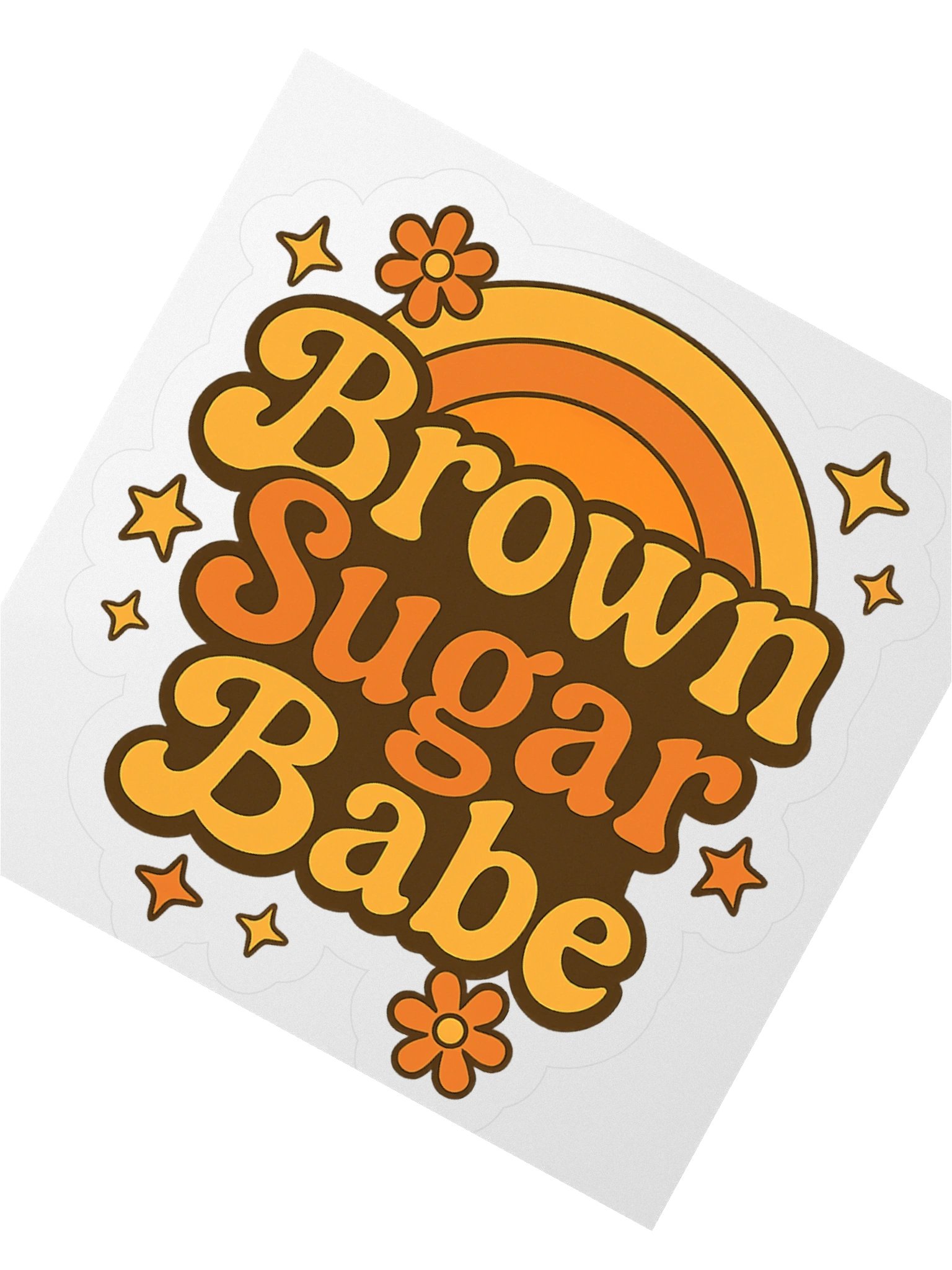 Brown Sugar Babe Retro Kiss Cut Stickers product image (6)