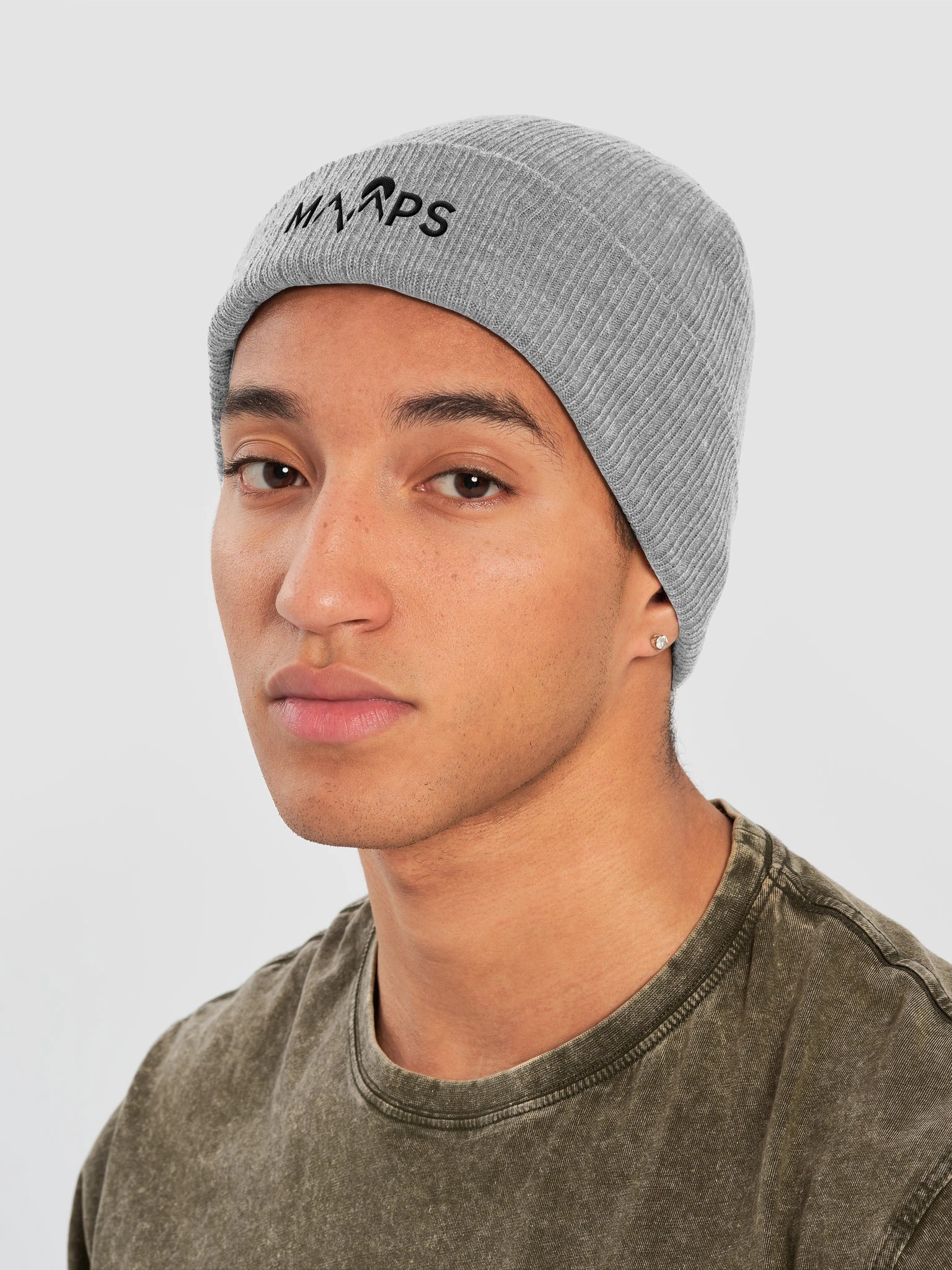 Ribbed MAAPS Beanie - Black Logo product image (22)