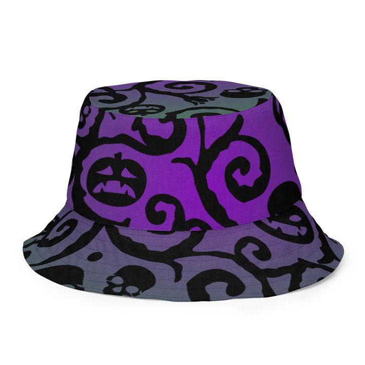 Green & Purple Scary Pumpkins Skull Hat product image (1)