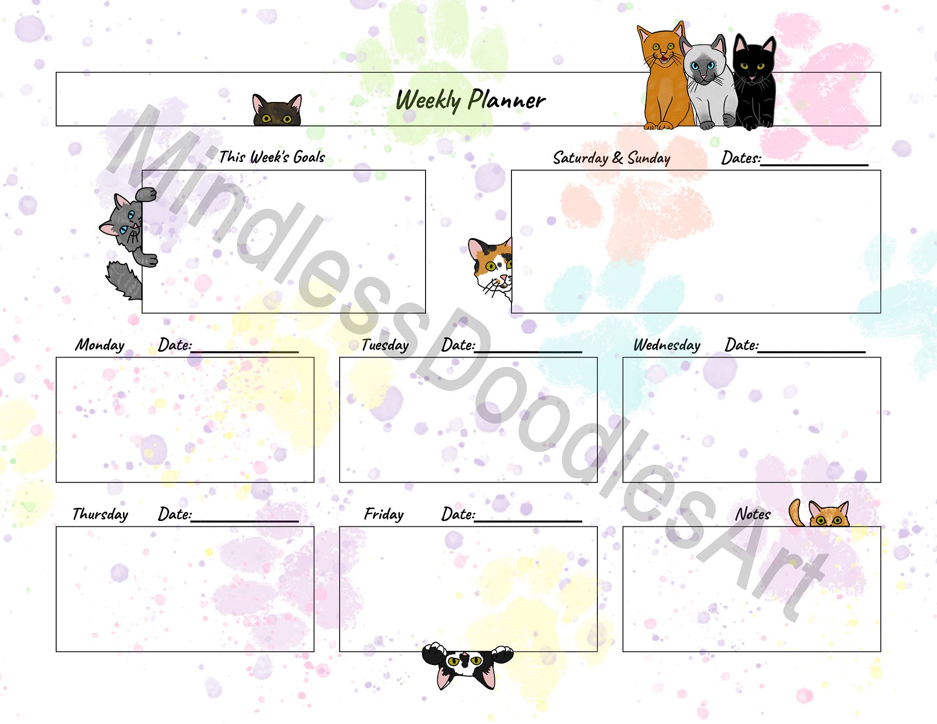 Cute Cats Planner Set product image (3)