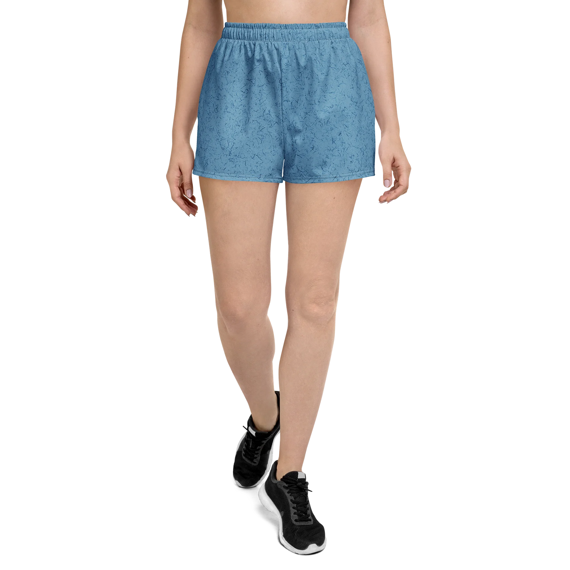 Blue Textured All-Over Print Athletic Shorts product image (2)
