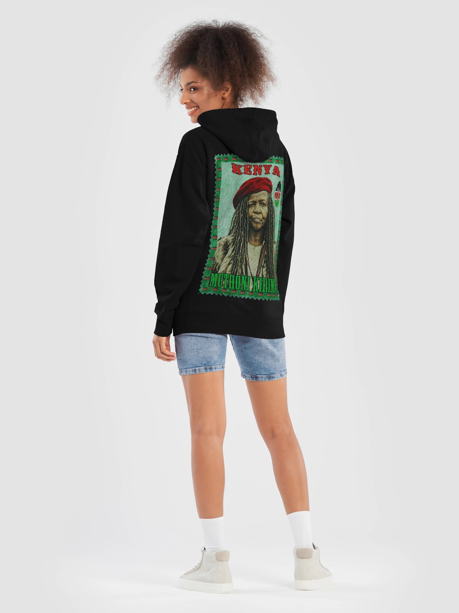 Field Marshal Muthoni Kirima Hoodie | Vintage Stamp Art Unisex Premium Hoodie product image (11)