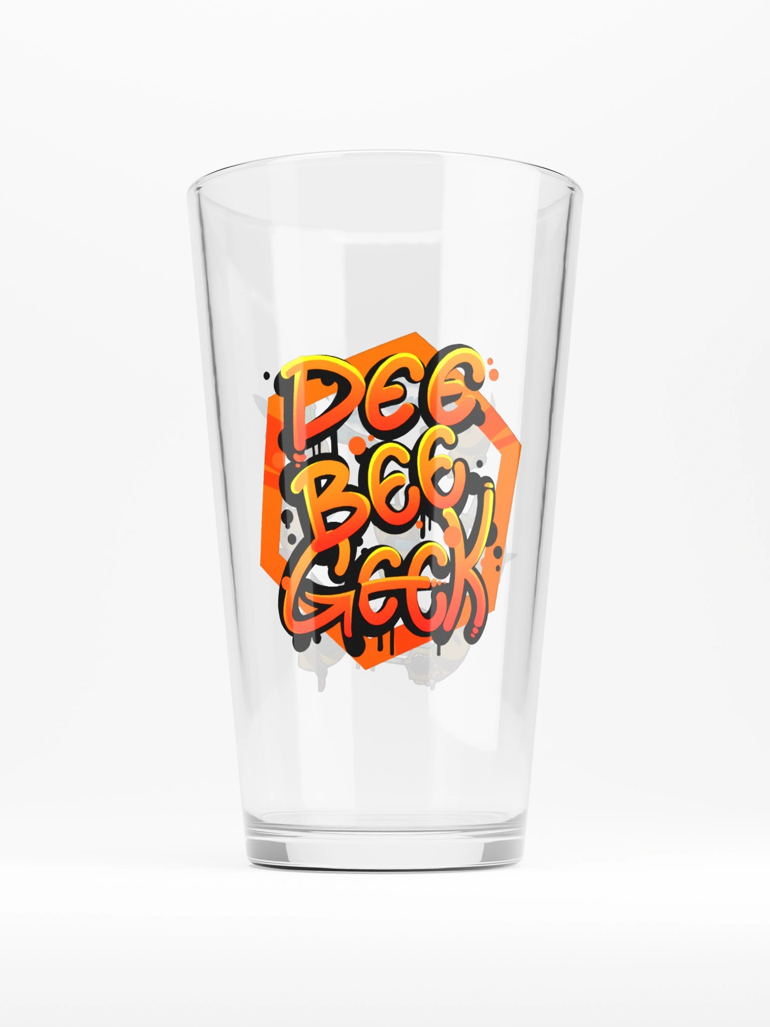 The DeeBeeGeek Pint Glass product image (1)