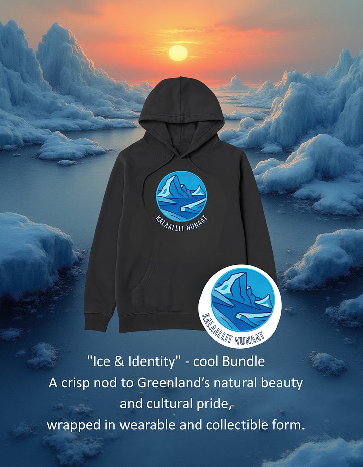 Kalaallit Nunaat Arctic Heritage Bundle — Greenland Hoodie + Kiss‑Cut Sticker Set product image (1)