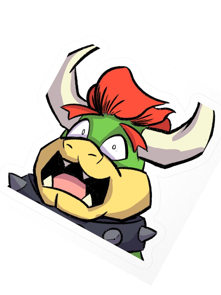 Bowser Shocked Emote Sticker product image (2)