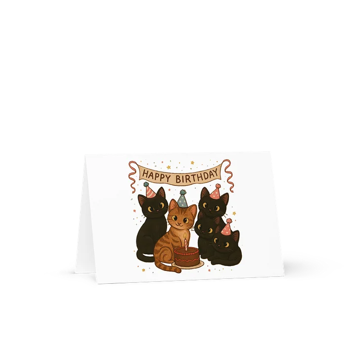 Cat brigade Birthday Greeting Card product image (1)