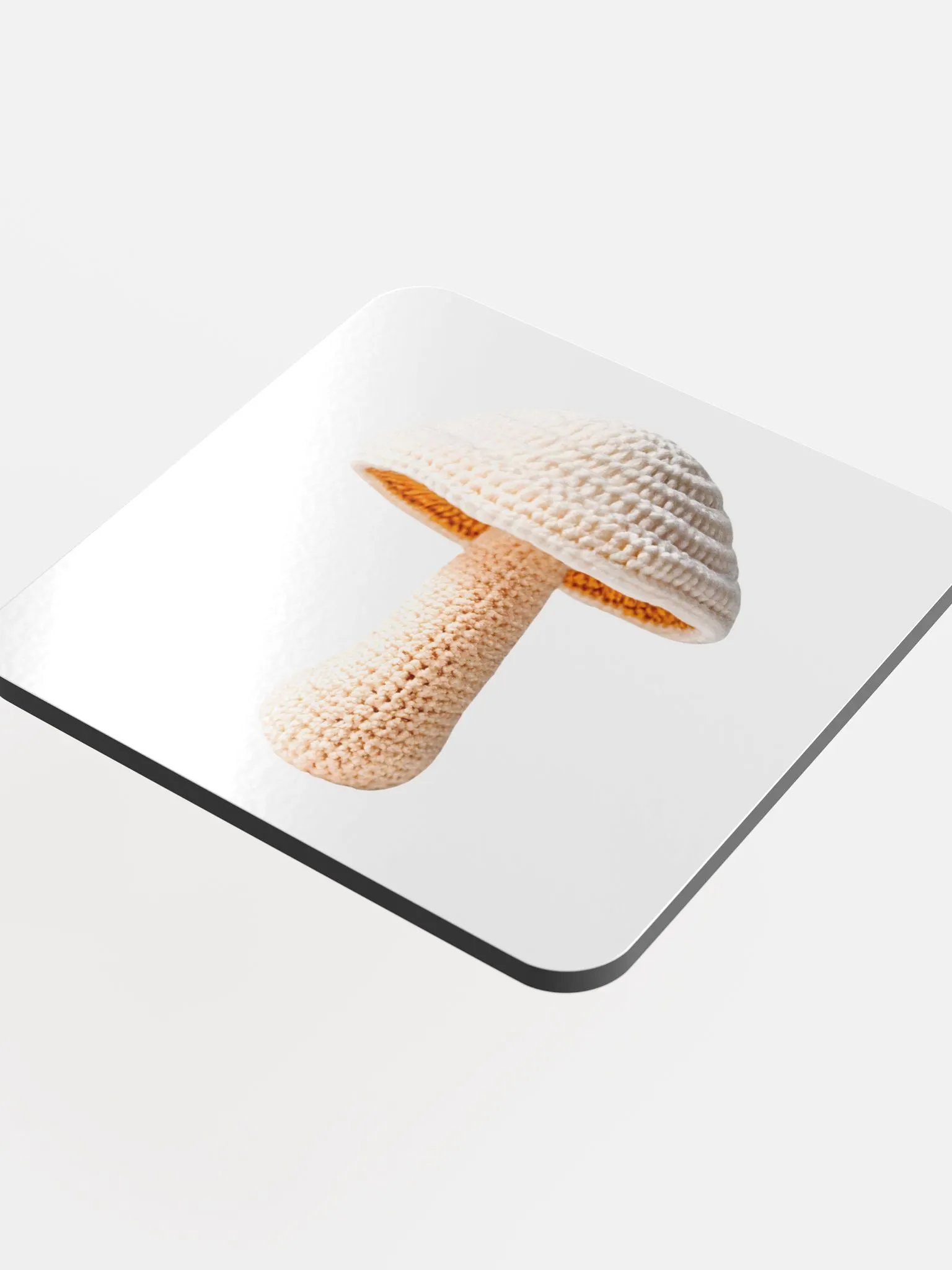 CozyAvocado Glossed Cork Coaster Mushroom #2 product image (4)
