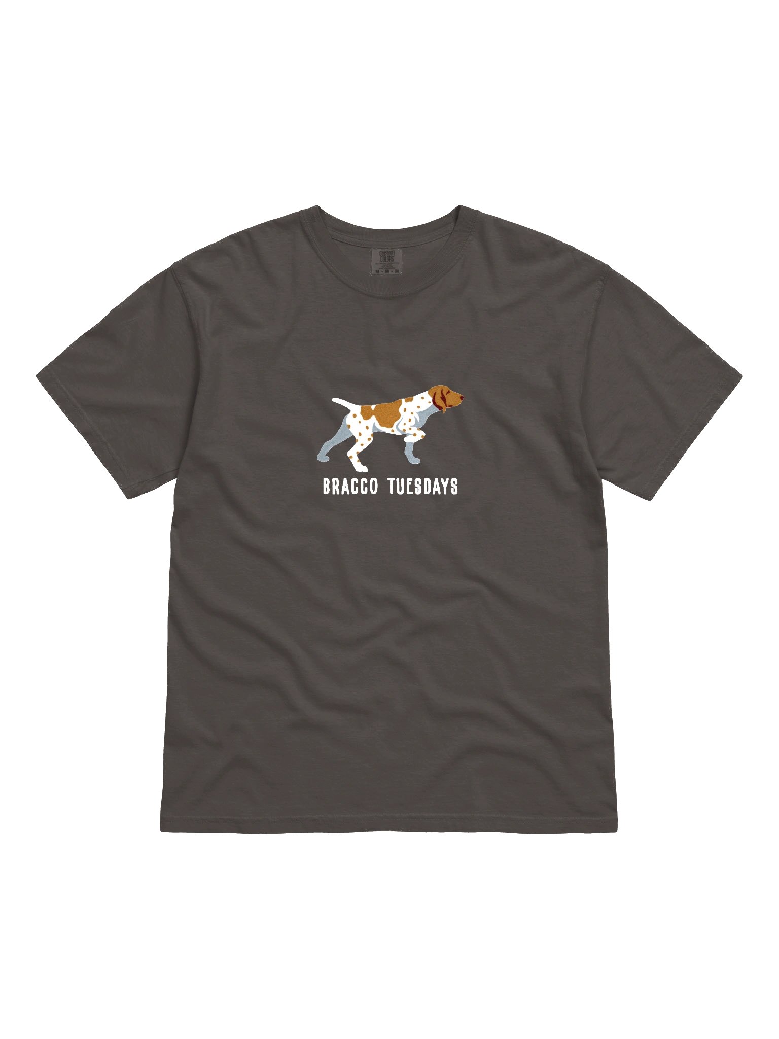 Bracco Tuesdays T-Shirt(Embroidered) of a Bracco Italiano(Tan & White) product image (4)