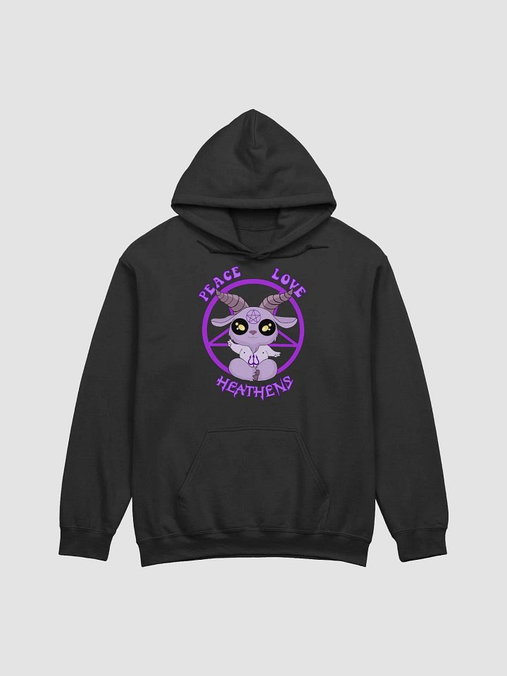 Peace, Love, and Heathens Pull Over Hoodie - Purple product image (1)