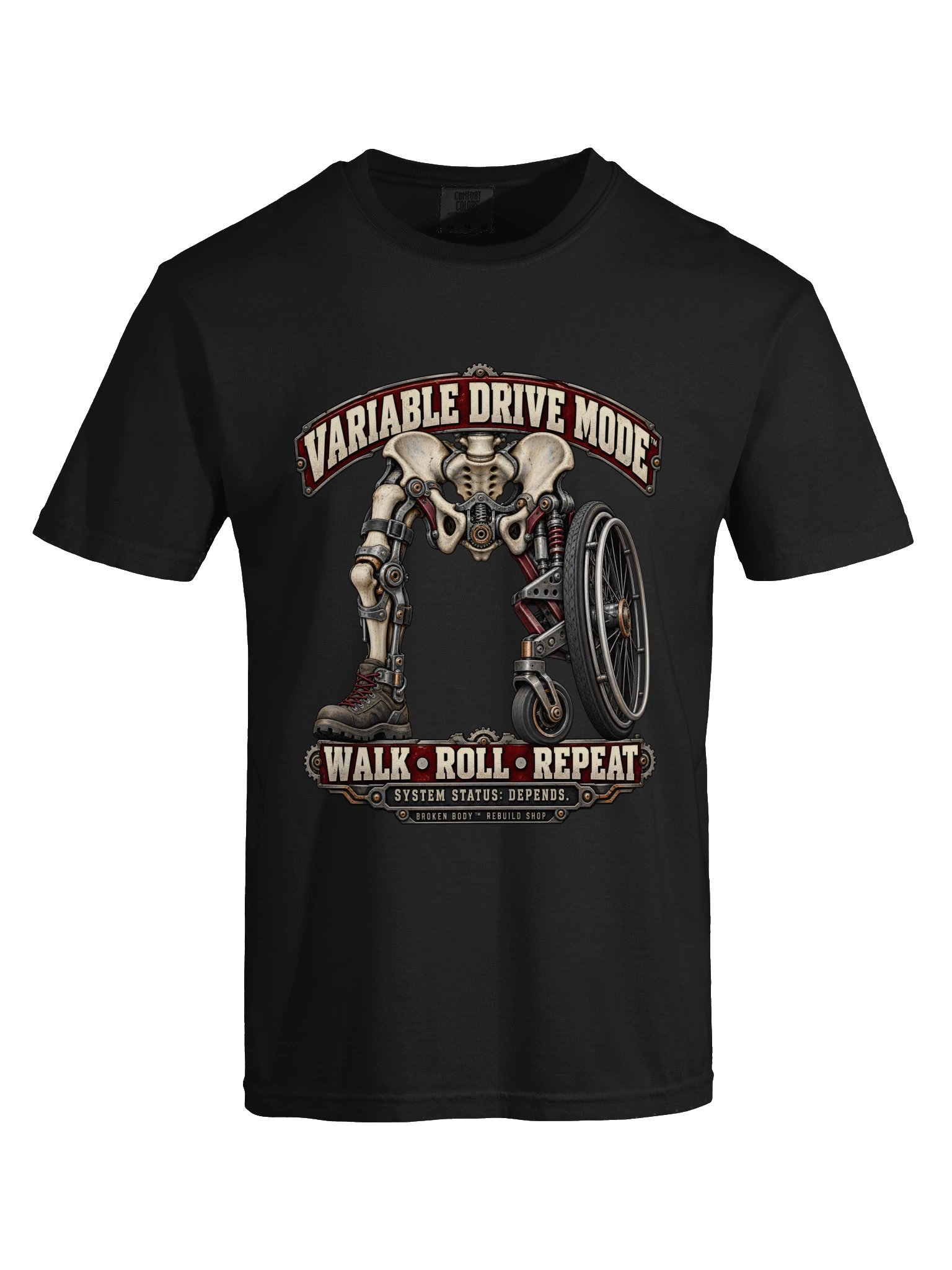 Wheelchair User Shirt — Variable Drive Mode Ambulatory Wheelchair Tee | Rebuild Shop product image (10)