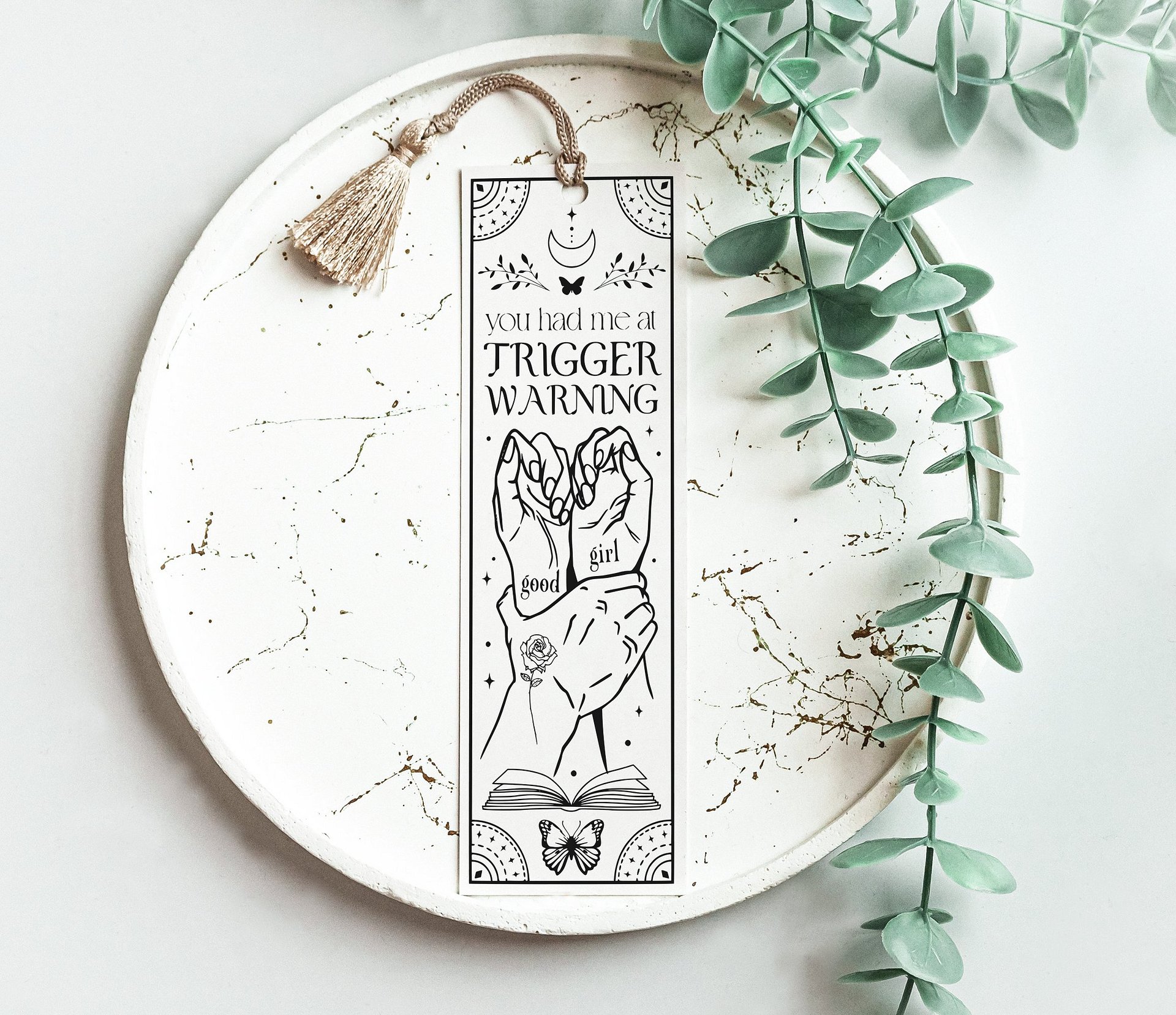 Smut Book Reader Bookmark SVG, Trigger Warning, Good Girl Dark Romance, Book Lover DIY Gift for Sister, Bestie, Daughter, Digital Download product image (6)