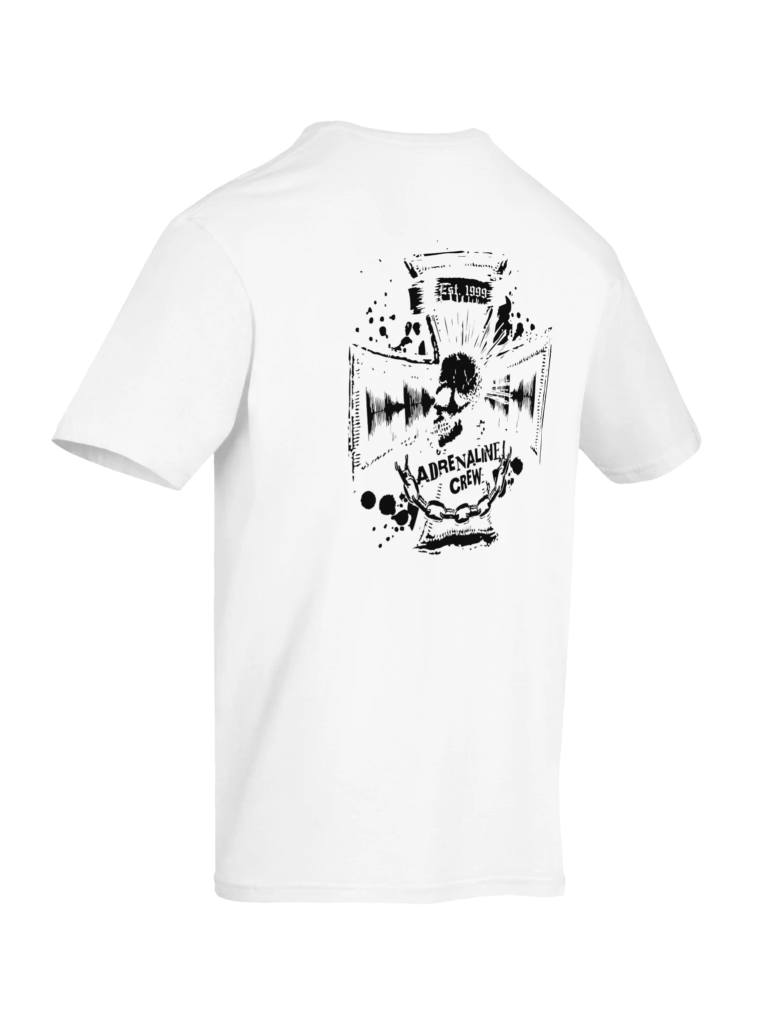 Adrenaline Crew Classic Skull T-Shirt – White product image (8)