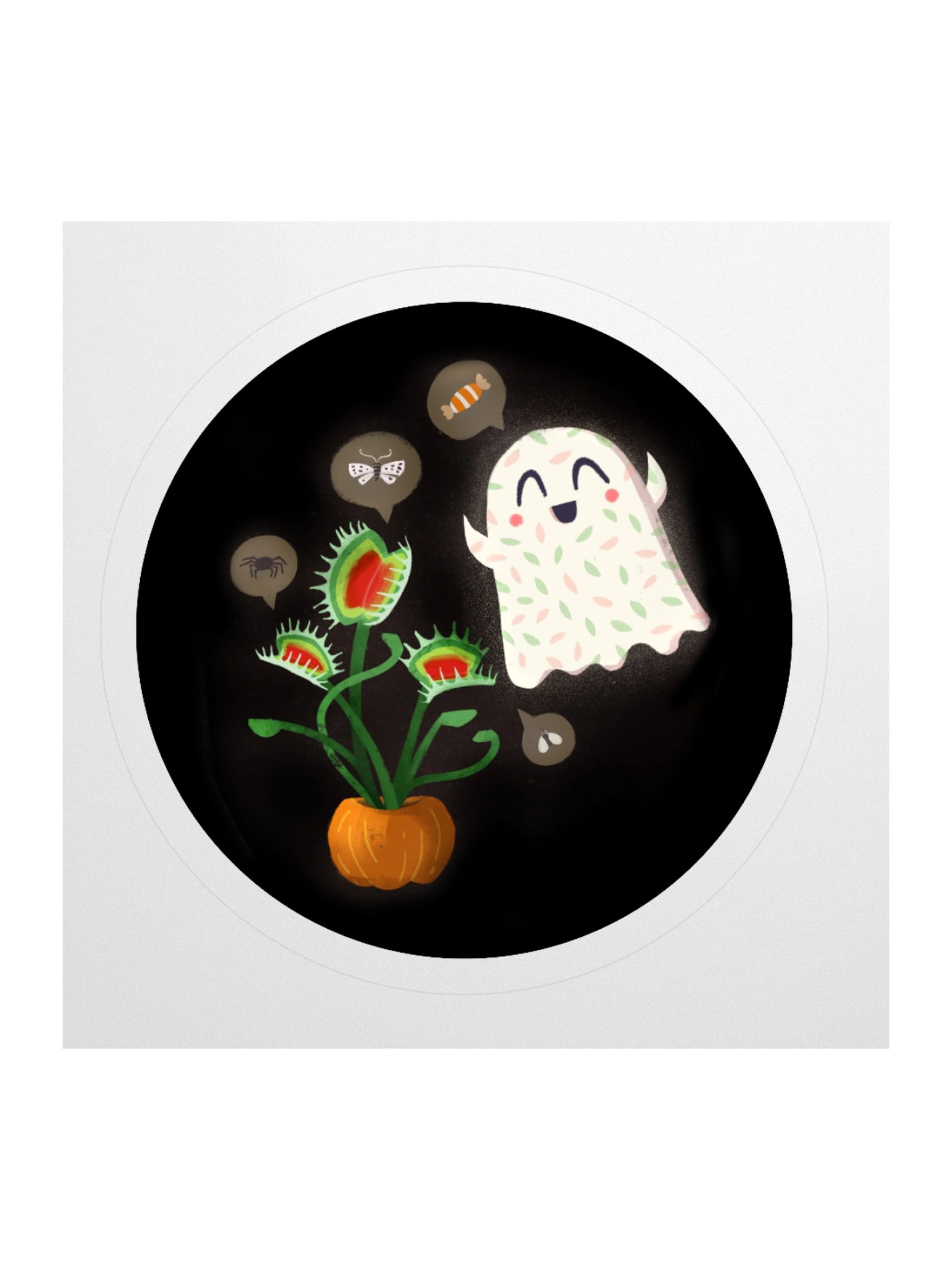 Little Ghost Plant-Lover - Vinyl Sticker product image (2)