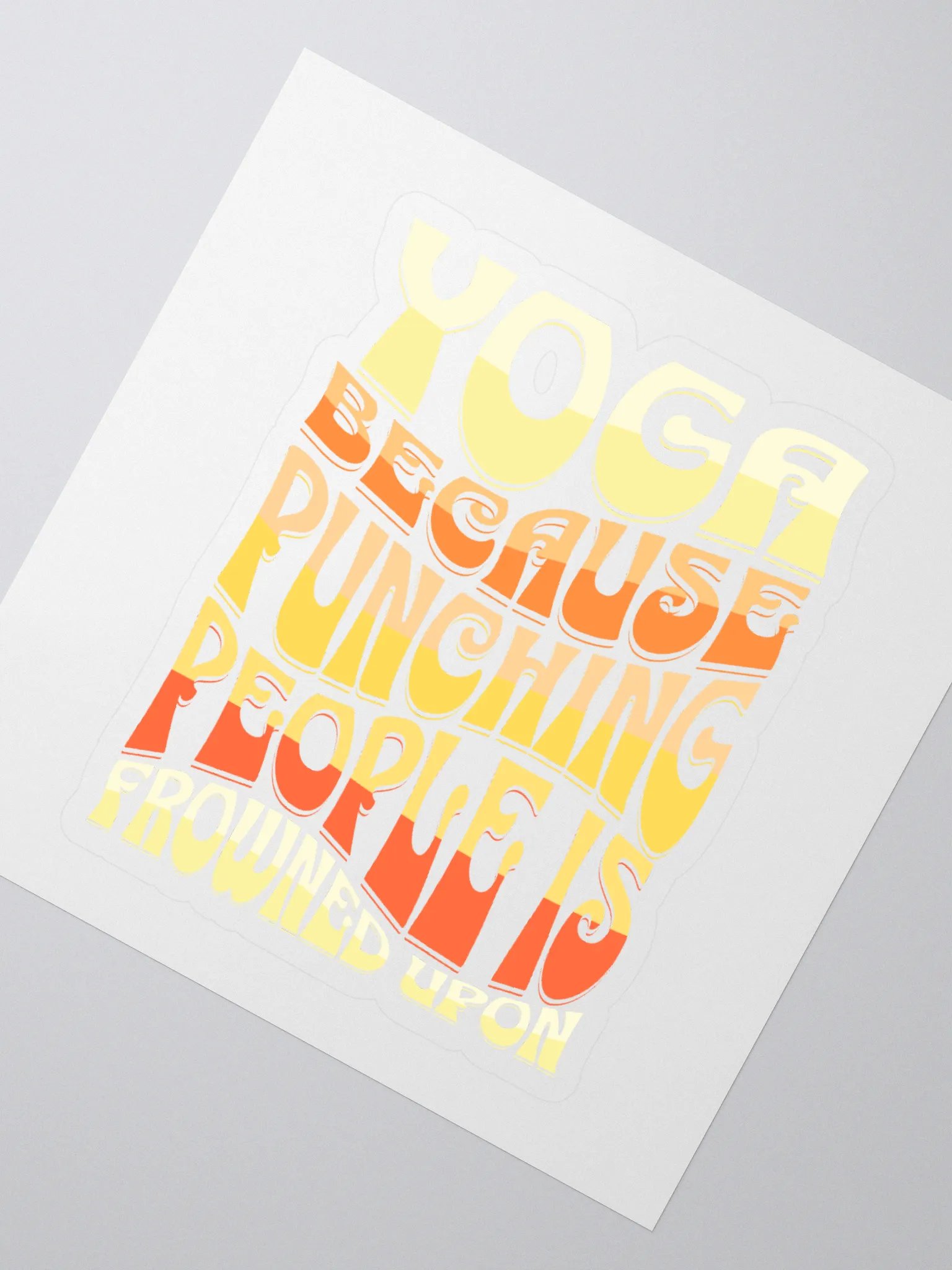 Yoga Humor Vibes Kiss Cut Sticker product image (2)