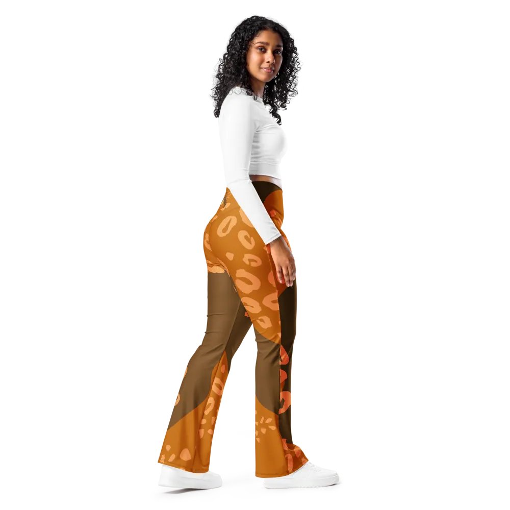 Orange Wildcat Whimsy Flare Leggings product image (6)