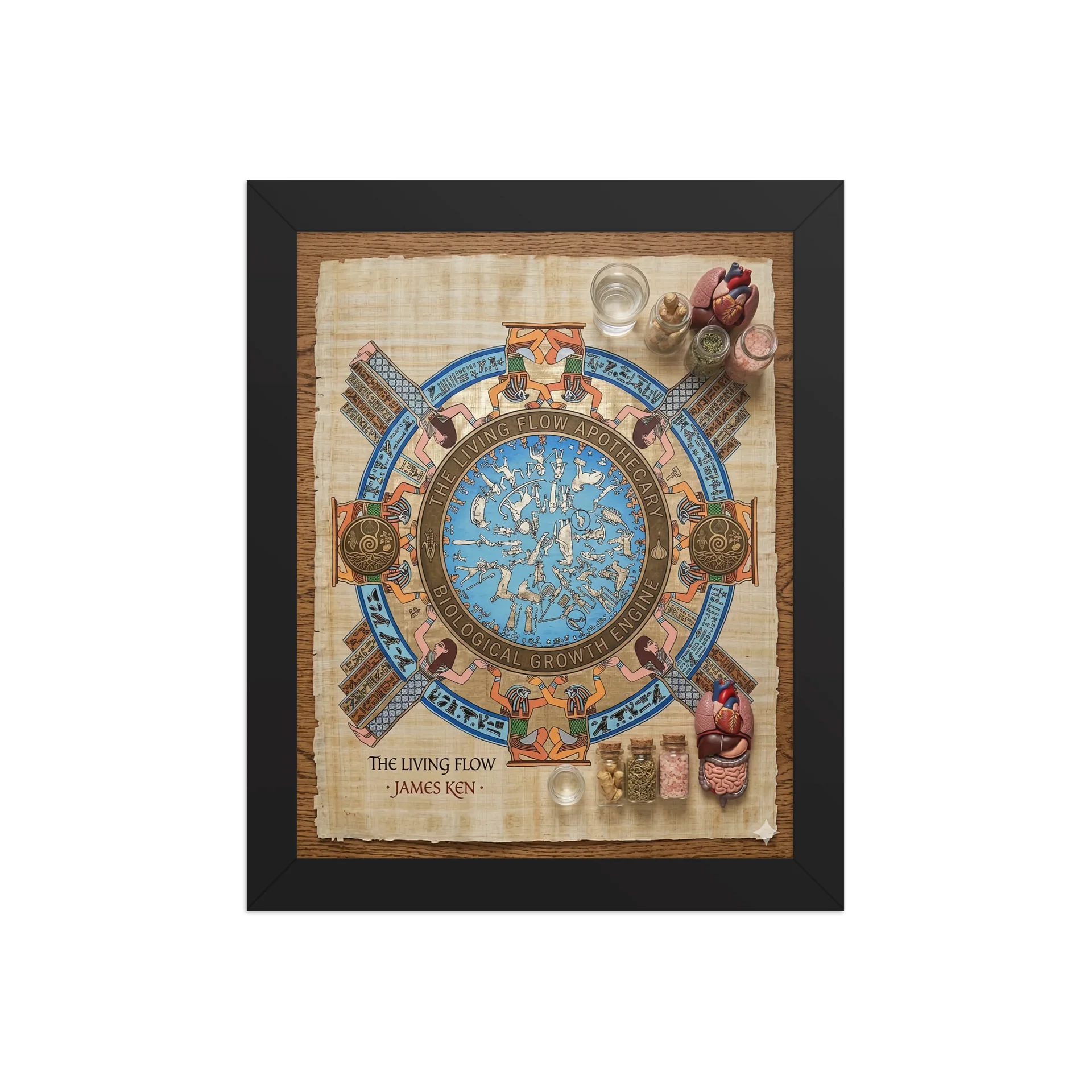 The Living Flow Apothecary Botanical Mandala Framed Poster product image (1)