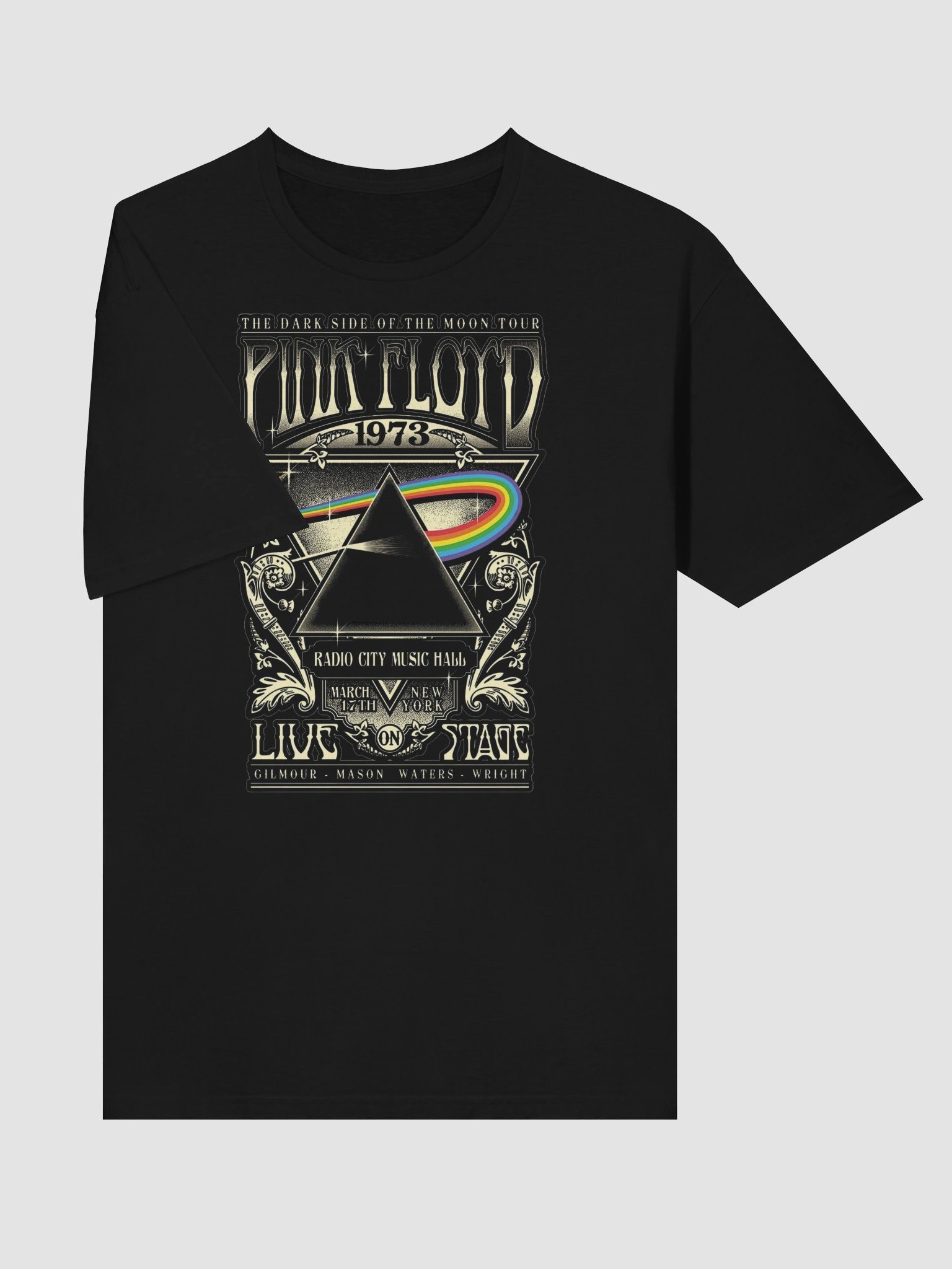 Pink Floyd 1973 Dark Side of the Moon Tour T-Shirt | Psychedelic Rock Live on Stage Graphic Tee product image (3)