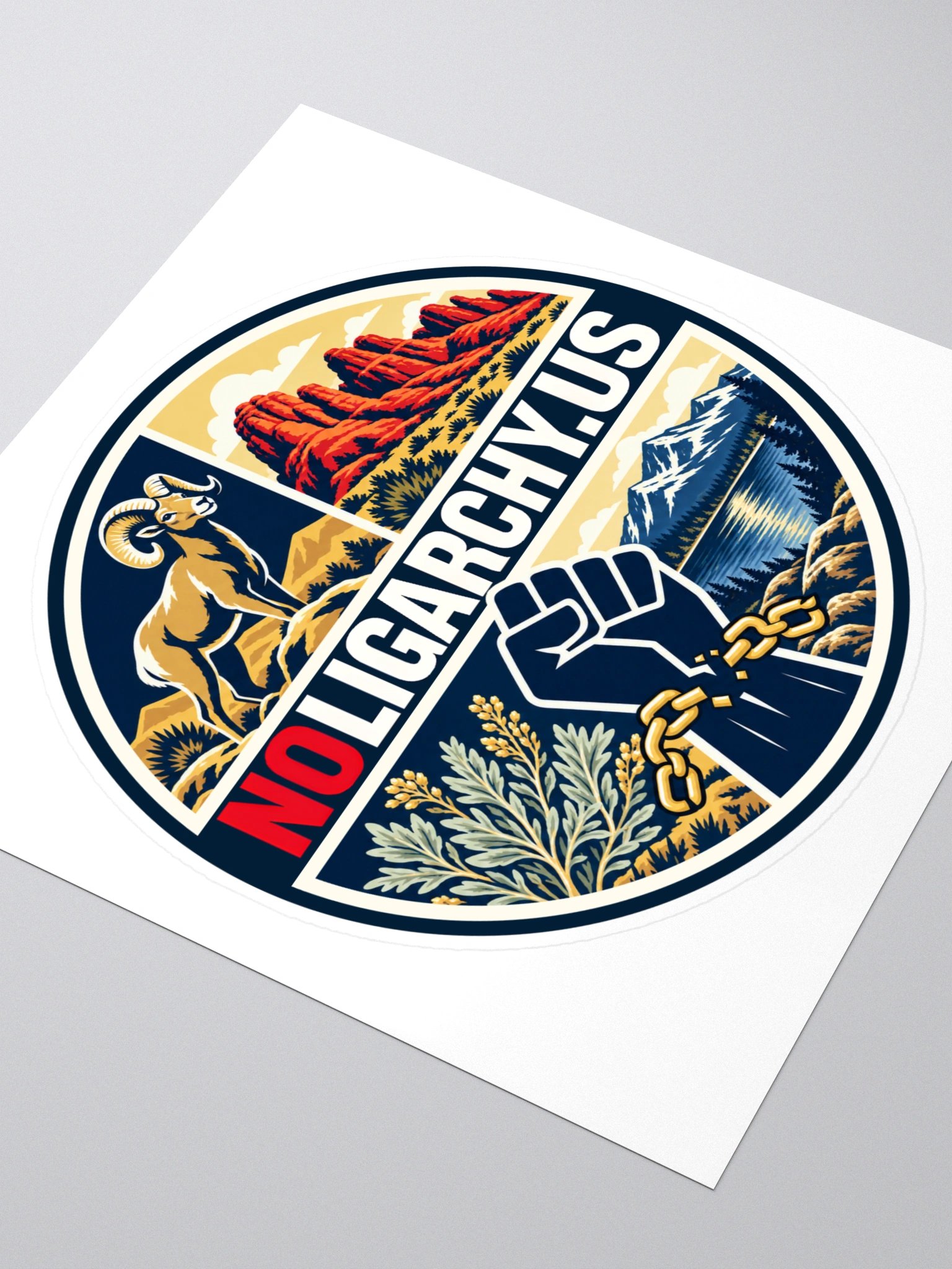 Nevada NOLIGARCHY.US sticker product image (3)