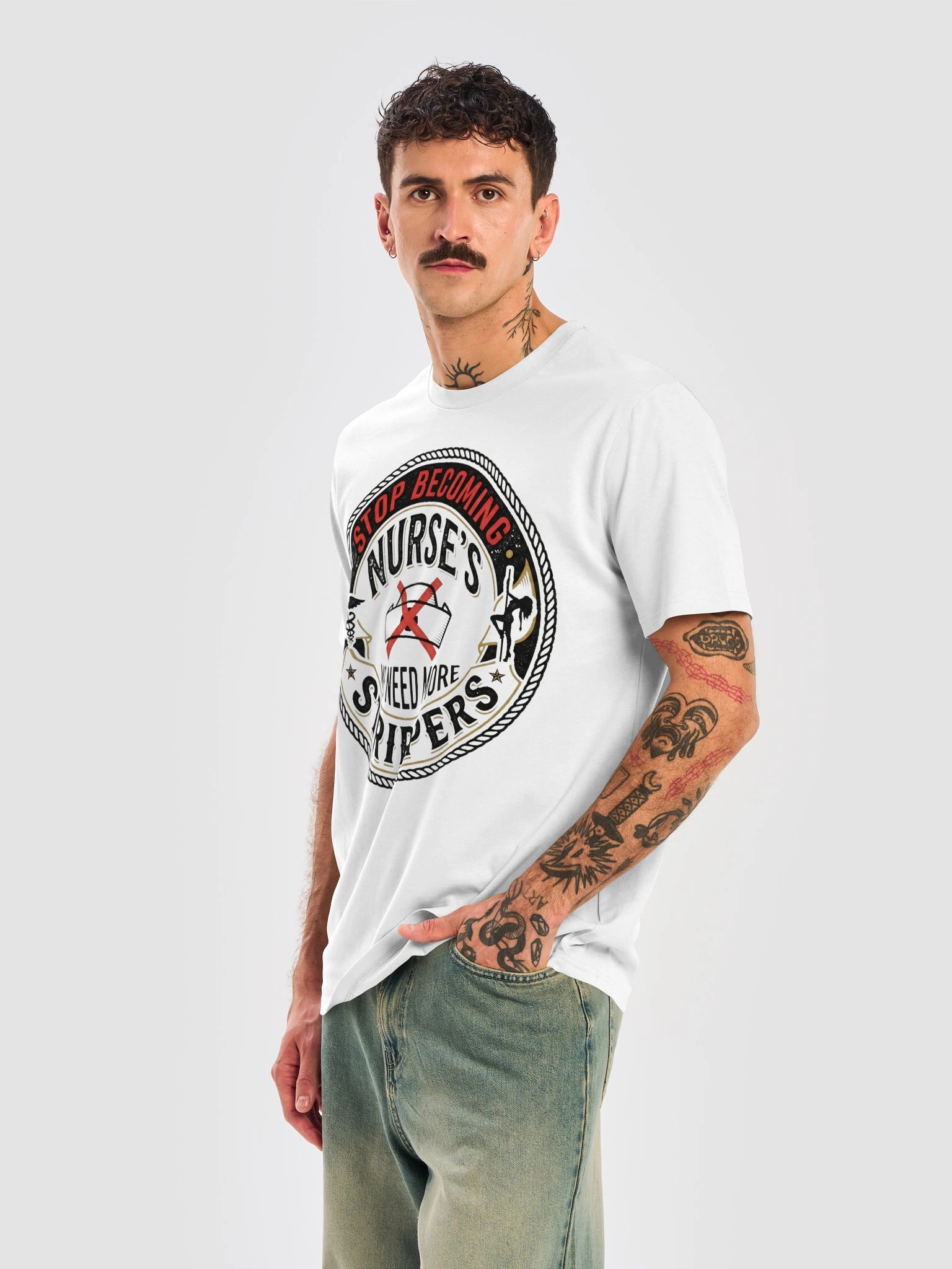 Stop Becoming Nurse's We Need More Strippers Novelty T-Shirt product image (6)
