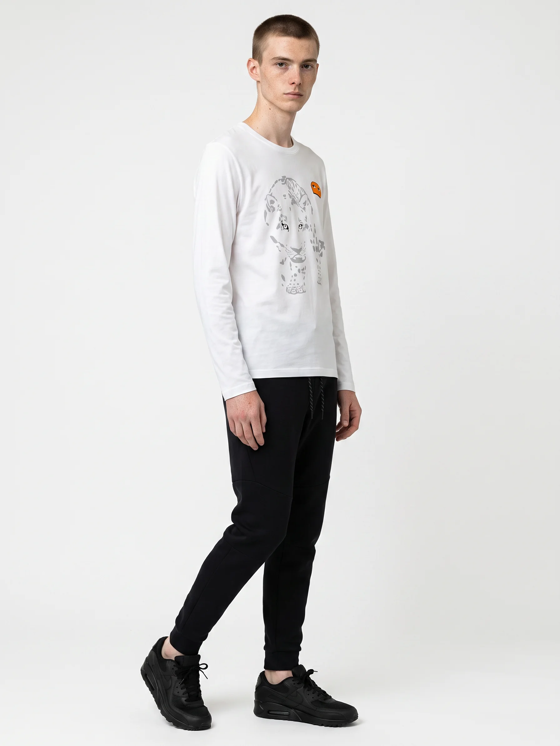 The Silent Spectator Long Sleeve Tee in White product image (5)