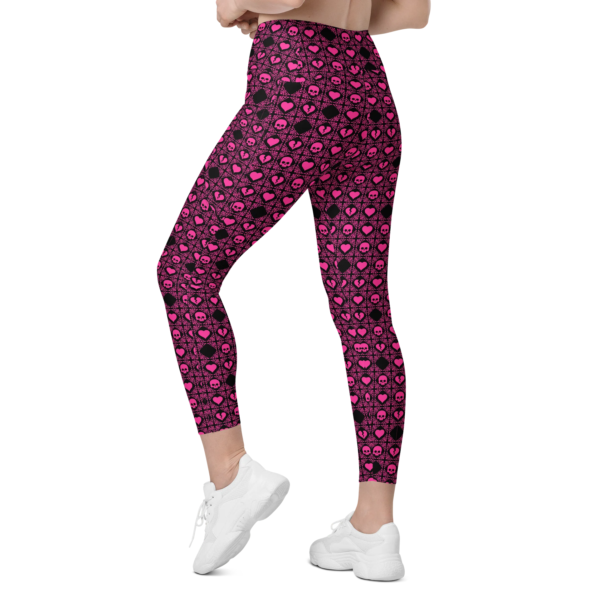 Heart and Skull Leggings with Pocket product image (7)