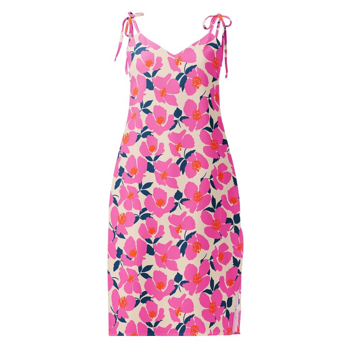 Pink Garden Bloom Chiffon Slip Dress product image (1)