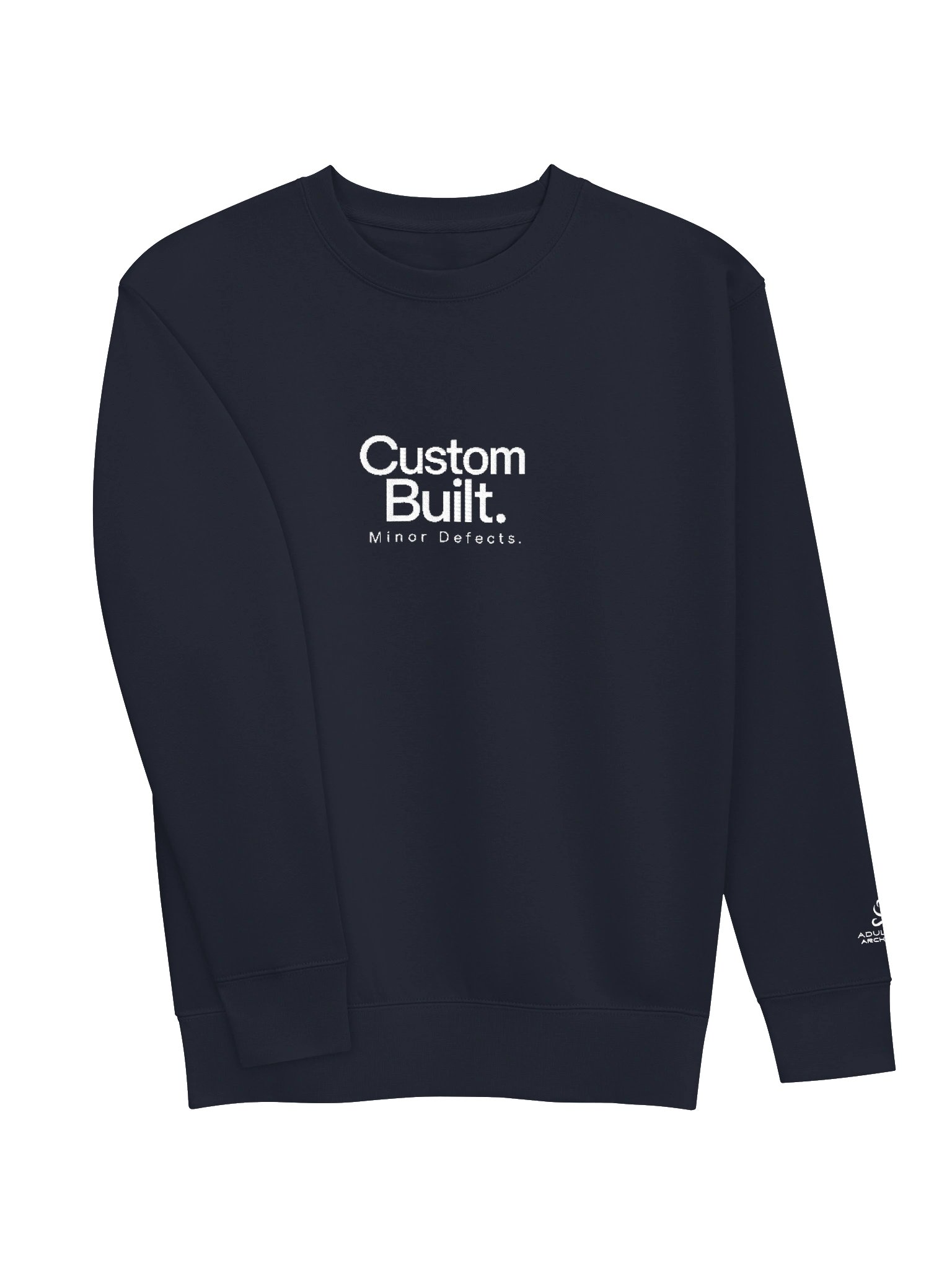 “Custom Built. Minor Defects.” — Unisex Premium Crewneck Sweatshirt product image (86)