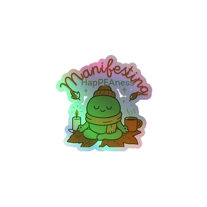 Manifesting HapPEAness Vinyl Sticker product image (1)