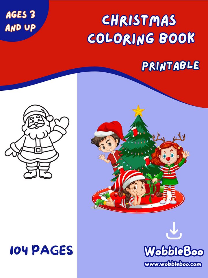 Printable Christmas Coloring Book product image (1)