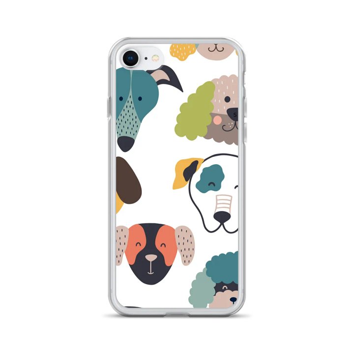 Whimsical Dog Faces Clear iPhone® Case product image (28)