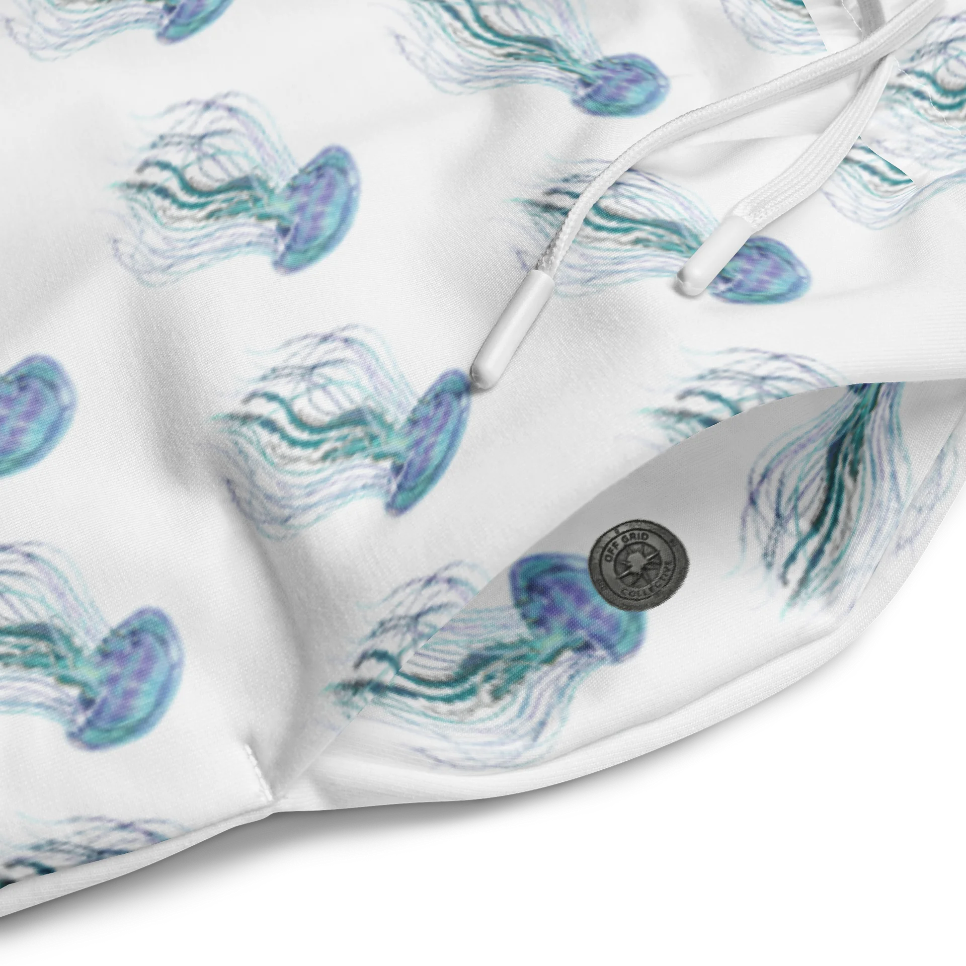 "JELLYFISH" ALL OVER PATTERNED WIDE LEG JOGGERS product image (3)
