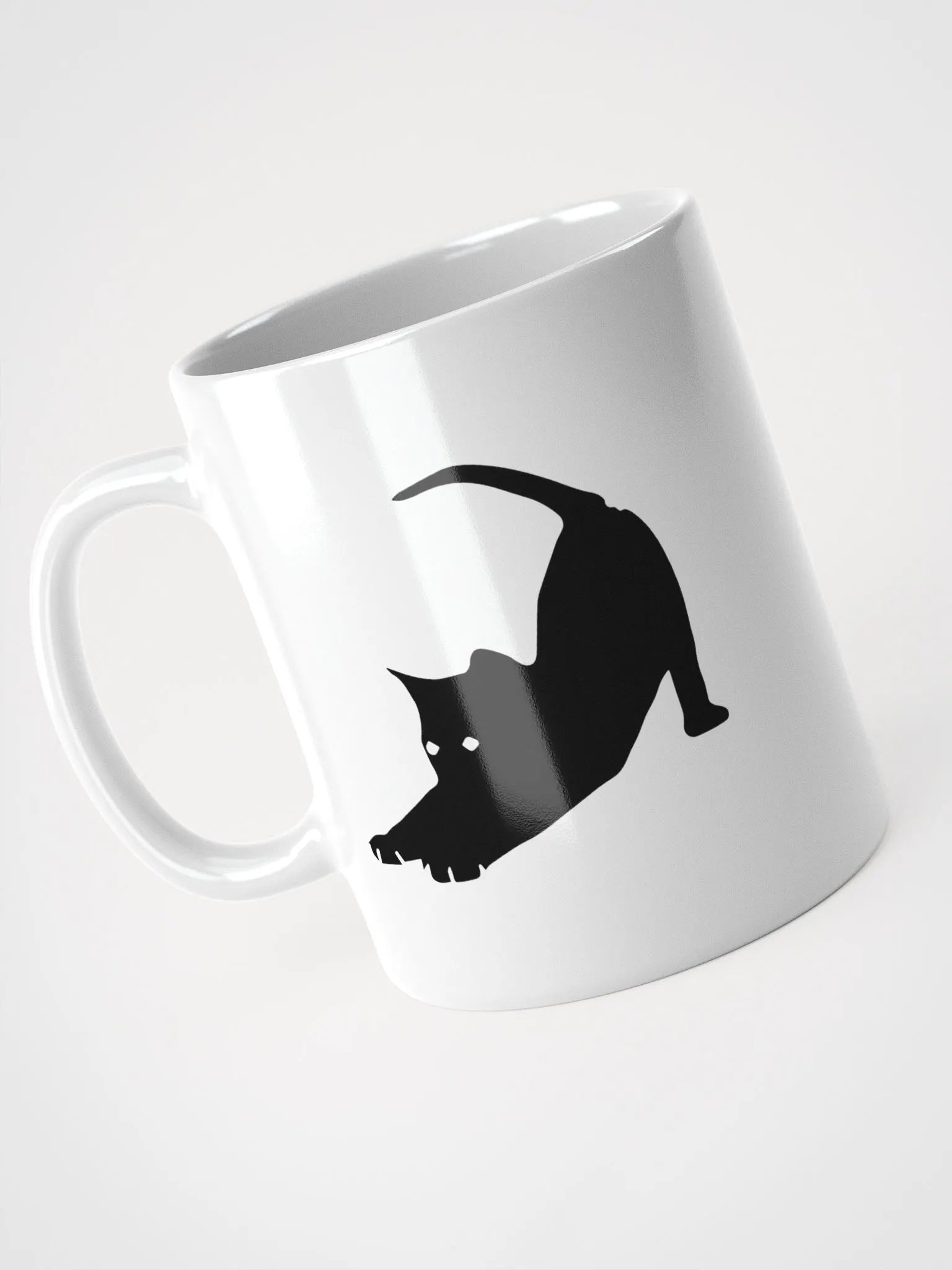Stretching Black Cat Mug product image (3)