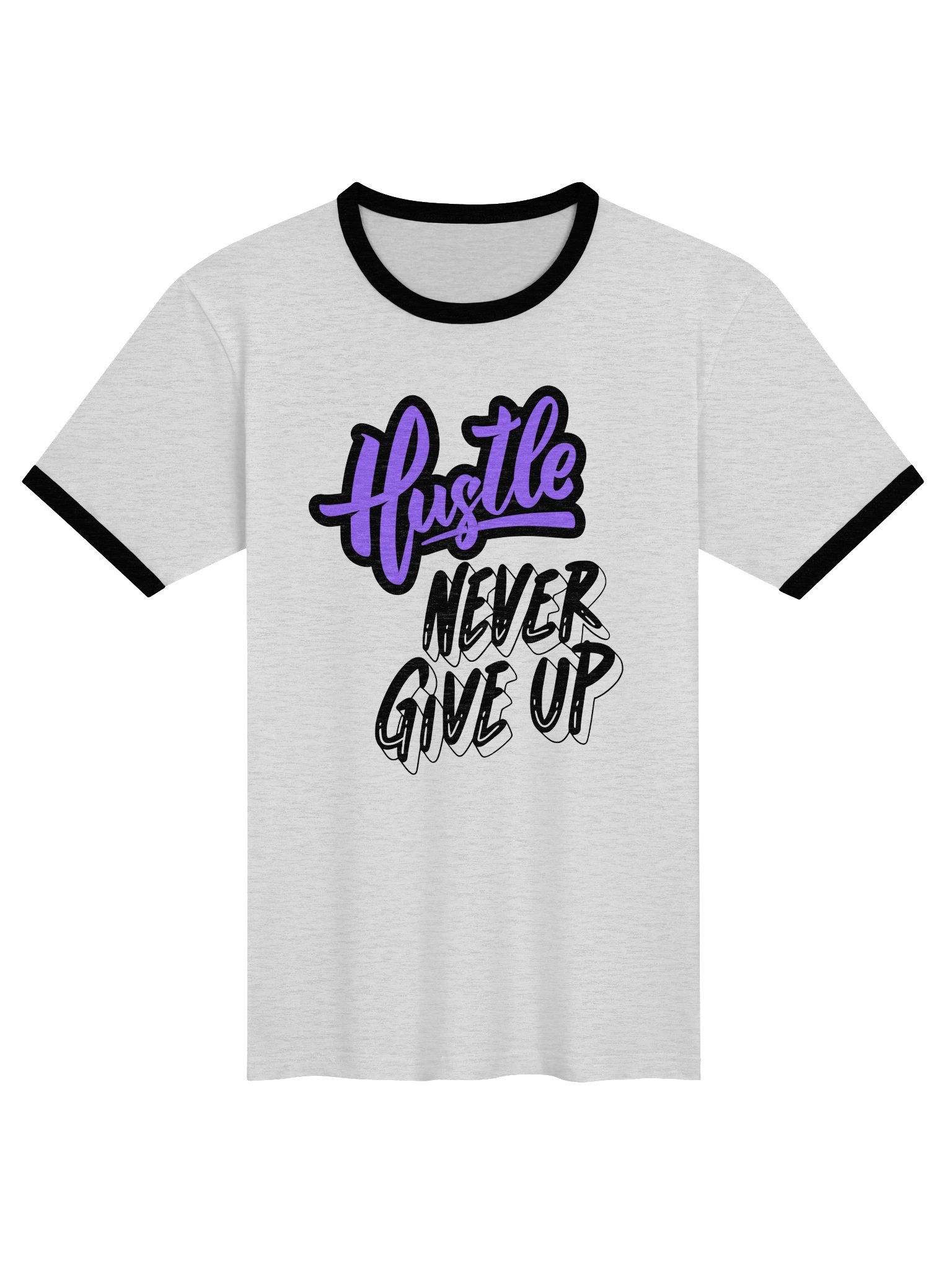 Hustle Never Give Up Graffiti Ringer Tee product image (1)