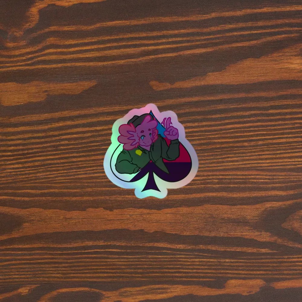 Poly in Spades | Kiss-Cut Holo Sticker product image (3)